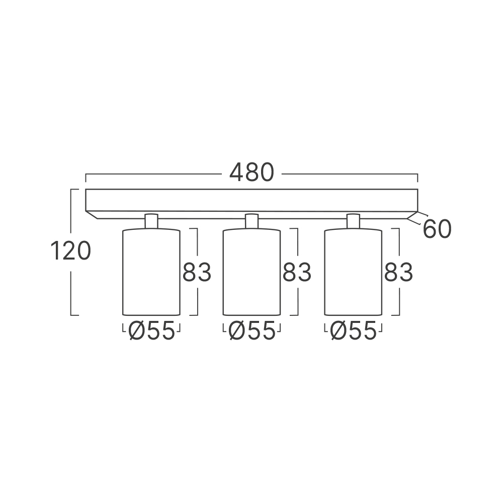 Braytron LED Deckenstrahler 3 Flammig GU10 – Schwenkbarer Deckenspot 350° Drehbar – Moderne Deckenleuchte in Weiß, Schwarz oder Gold – Spotbalken für Küche, Wohnzimmer & Flur (weiß) – Ansicht 7