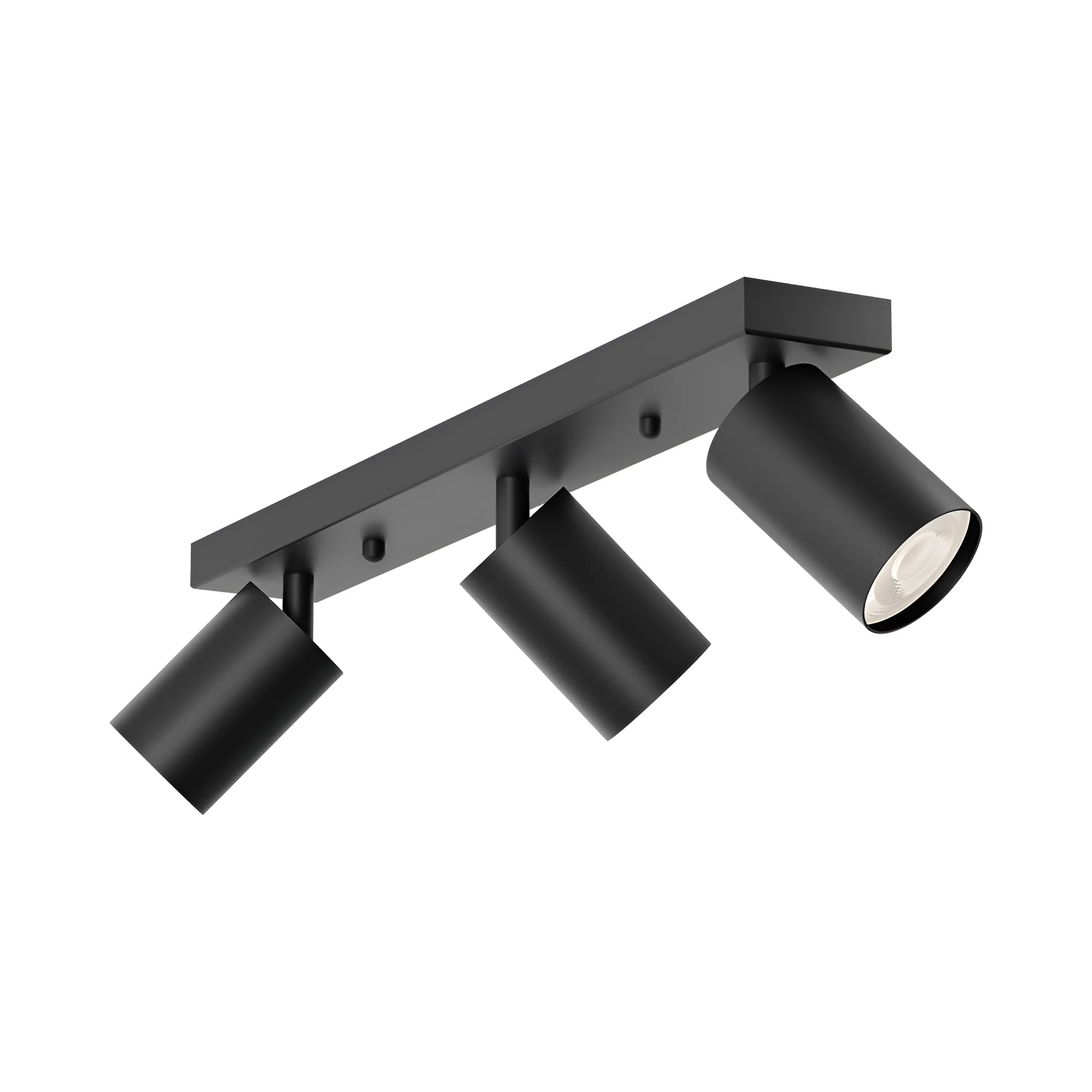 Braytron LED Deckenstrahler 3 Flammig GU10 – Schwenkbarer Deckenspot 350° Drehbar – Moderne Deckenleuchte in Weiß, Schwarz oder Gold – Spotbalken für Küche, Wohnzimmer & Flur (schwarz) – Ansicht 4