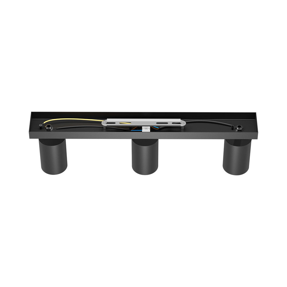 Braytron LED Deckenstrahler 3 Flammig GU10 – Schwenkbarer Deckenspot 350° Drehbar – Moderne Deckenleuchte in Weiß, Schwarz oder Gold – Spotbalken für Küche, Wohnzimmer & Flur (schwarz) – Ansicht 6