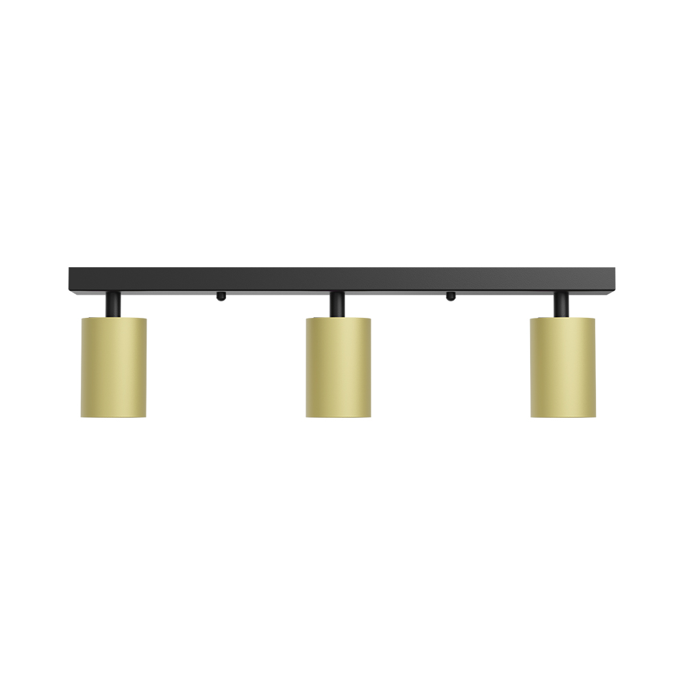 Braytron LED Deckenstrahler 3 Flammig GU10 – Schwenkbarer Deckenspot 350° Drehbar – Moderne Deckenleuchte in Weiß, Schwarz oder Gold – Spotbalken für Küche, Wohnzimmer & Flur (gold) – Ansicht 5