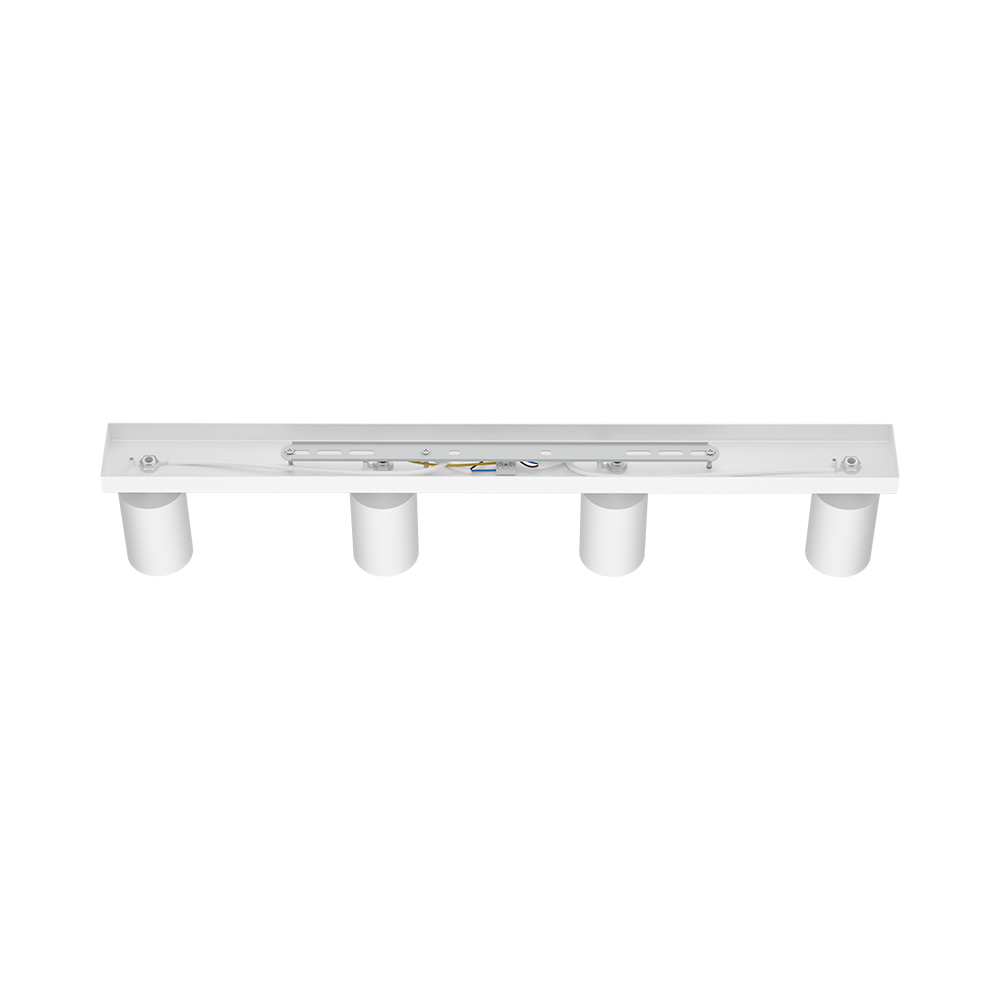 Braytron GU10 Deckenstrahler 4 Flammig LED – Schwenkbare Deckenleuchte 640mm – Moderner Deckenspot Aluminium 350° Drehbar – Innenbeleuchtung für Wohnzimmer, Küche & Büro – Weiß Schwarz Gold (weiß) – Ansicht 6