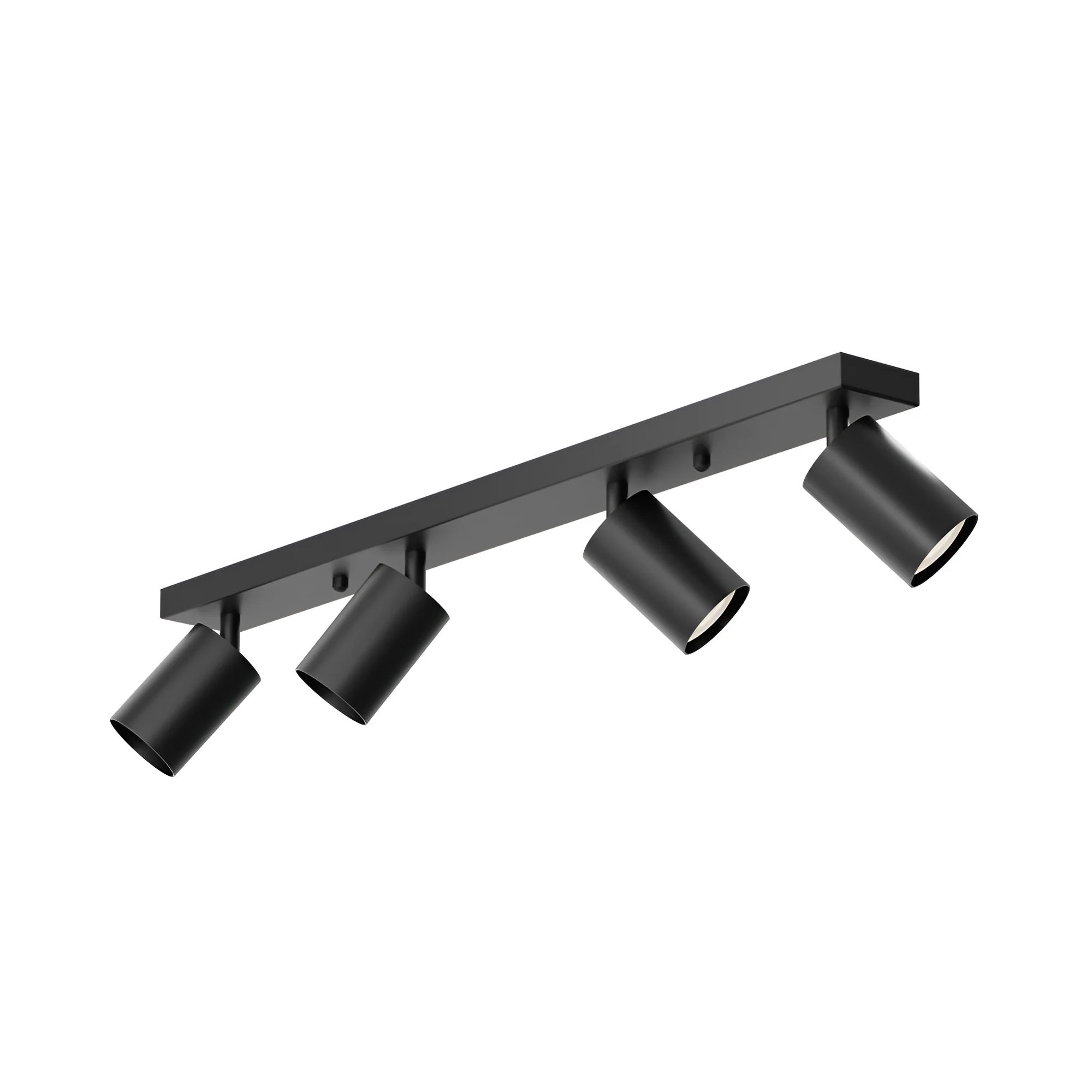 Braytron GU10 Deckenstrahler 4 Flammig LED – Schwenkbare Deckenleuchte 640mm – Moderner Deckenspot Aluminium 350° Drehbar – Innenbeleuchtung für Wohnzimmer, Küche & Büro – Weiß Schwarz Gold (schwarz) – Ansicht 4
