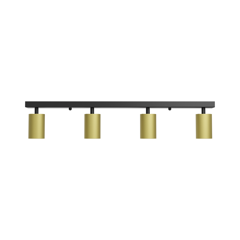 Braytron GU10 Deckenstrahler 4 Flammig LED – Schwenkbare Deckenleuchte 640mm – Moderner Deckenspot Aluminium 350° Drehbar – Innenbeleuchtung für Wohnzimmer, Küche & Büro – Weiß Schwarz Gold (gold) – Ansicht 4