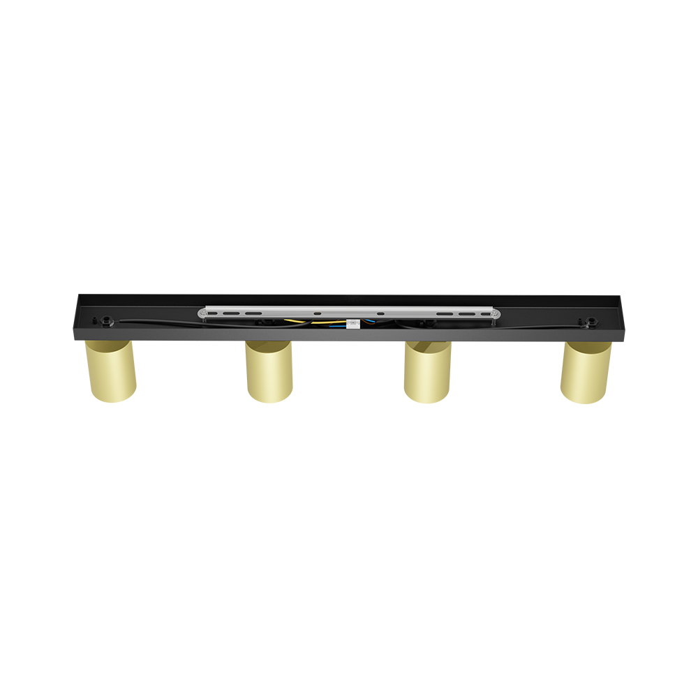 Braytron GU10 Deckenstrahler 4 Flammig LED – Schwenkbare Deckenleuchte 640mm – Moderner Deckenspot Aluminium 350° Drehbar – Innenbeleuchtung für Wohnzimmer, Küche & Büro – Weiß Schwarz Gold (gold) – Ansicht 5