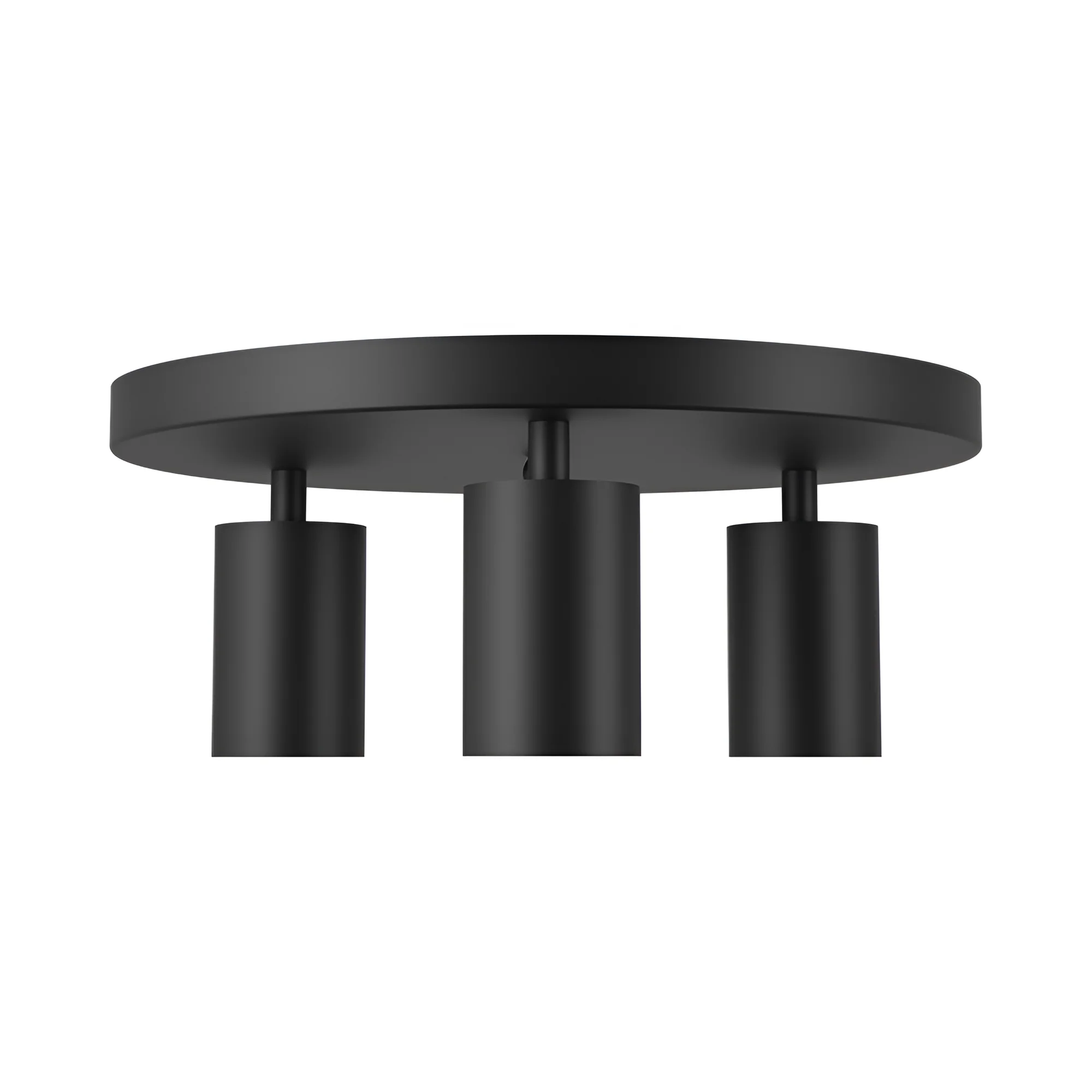Braytron LED Deckenstrahler Rund 3 Flammig GU10 – Schwenkbare Deckenleuchte Ø300mm – Moderner Deckenspot 350° Drehbar – Aluminium in Weiß, Schwarz oder Gold – Spotlampe für Wohnzimmer, Küche (schwarz) – Ansicht 4