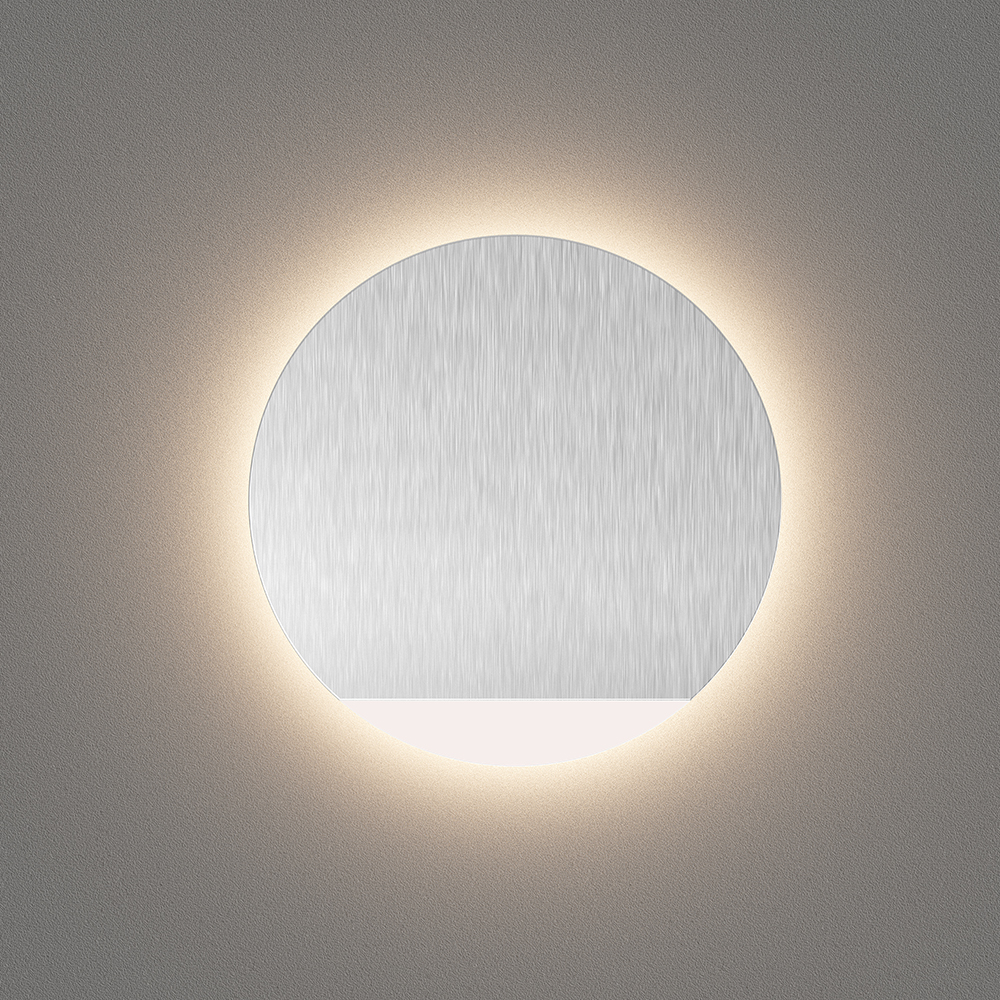 Braytron LED Treppenbeleuchtung 230V Unterputz Wandeinbauleuchte 2W 200lm 3IN1 Farbwahl 3000K 4000K 6500K Stufenbeleuchtung Innen Treppenlicht Flur Wand Stufen (Rund Aluminium gebürstet downlight) – Ansicht 2