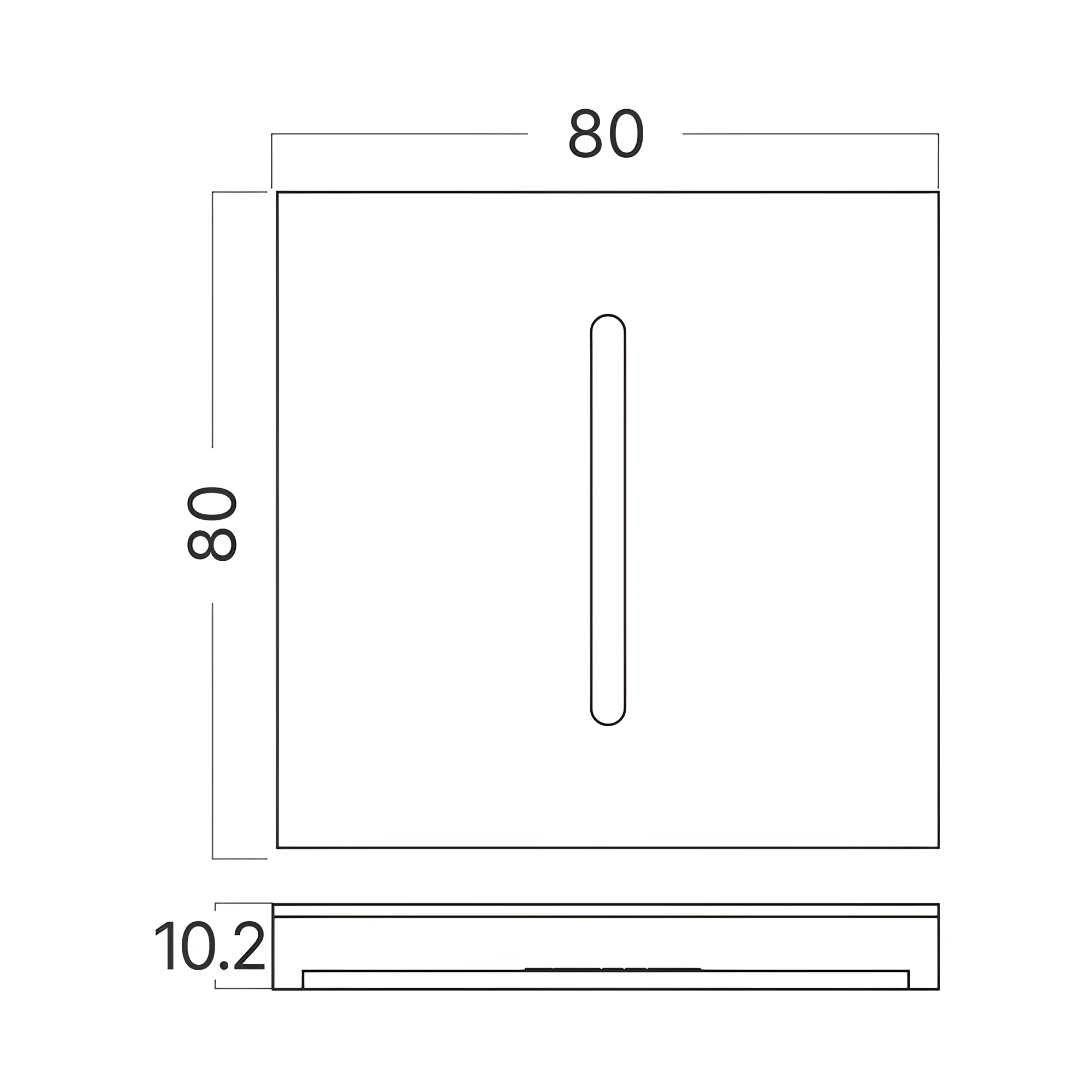 Braytron LED Treppenbeleuchtung 230V Unterputz Wandeinbauleuchte 2W 200lm 3IN1 Farbwahl 3000K 4000K 6500K Stufenbeleuchtung Innen Treppenlicht Flur Wand Stufen (Eckig Weiß geschlitzt) – Ansicht 5