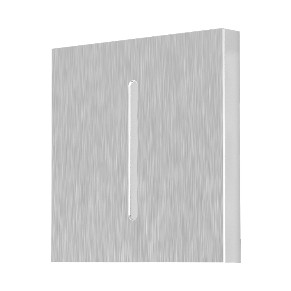 Braytron LED Treppenbeleuchtung 230V Unterputz Wandeinbauleuchte 2W 200lm 3IN1 Farbwahl 3000K 4000K 6500K Stufenbeleuchtung Innen Treppenlicht Flur Wand Stufen (Eckig Aluminium gebürstet geschlitzt) – Ansicht 3