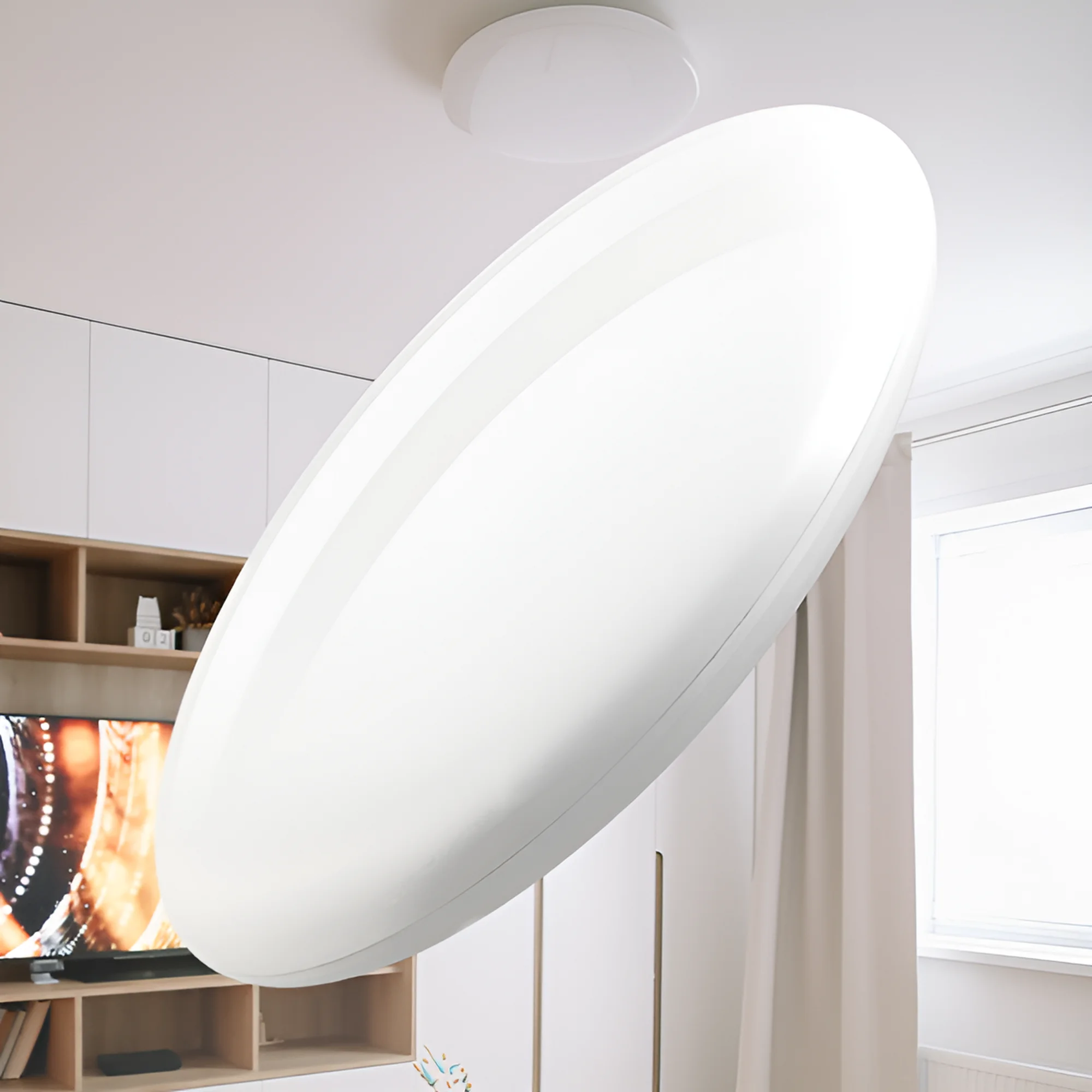 Braytron LED Deckenleuchte 20W Warmweiß 3000K, 1980 Lumen, IP44 Deckenlampe für Wohnzimmer, Küche, Flur (Weiß) – Ansicht 2