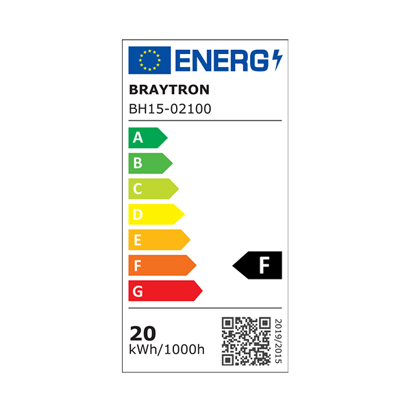Braytron LED Deckenleuchte 20W Warmweiß 3000K, 1980 Lumen, IP44 Deckenlampe für Wohnzimmer, Küche, Flur (Weiß) – Ansicht 8
