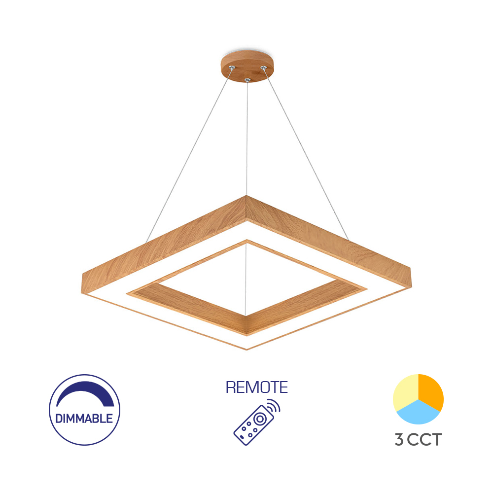 LED VISILICA KVADRATNA 45W CCT SA DALJINSKIM