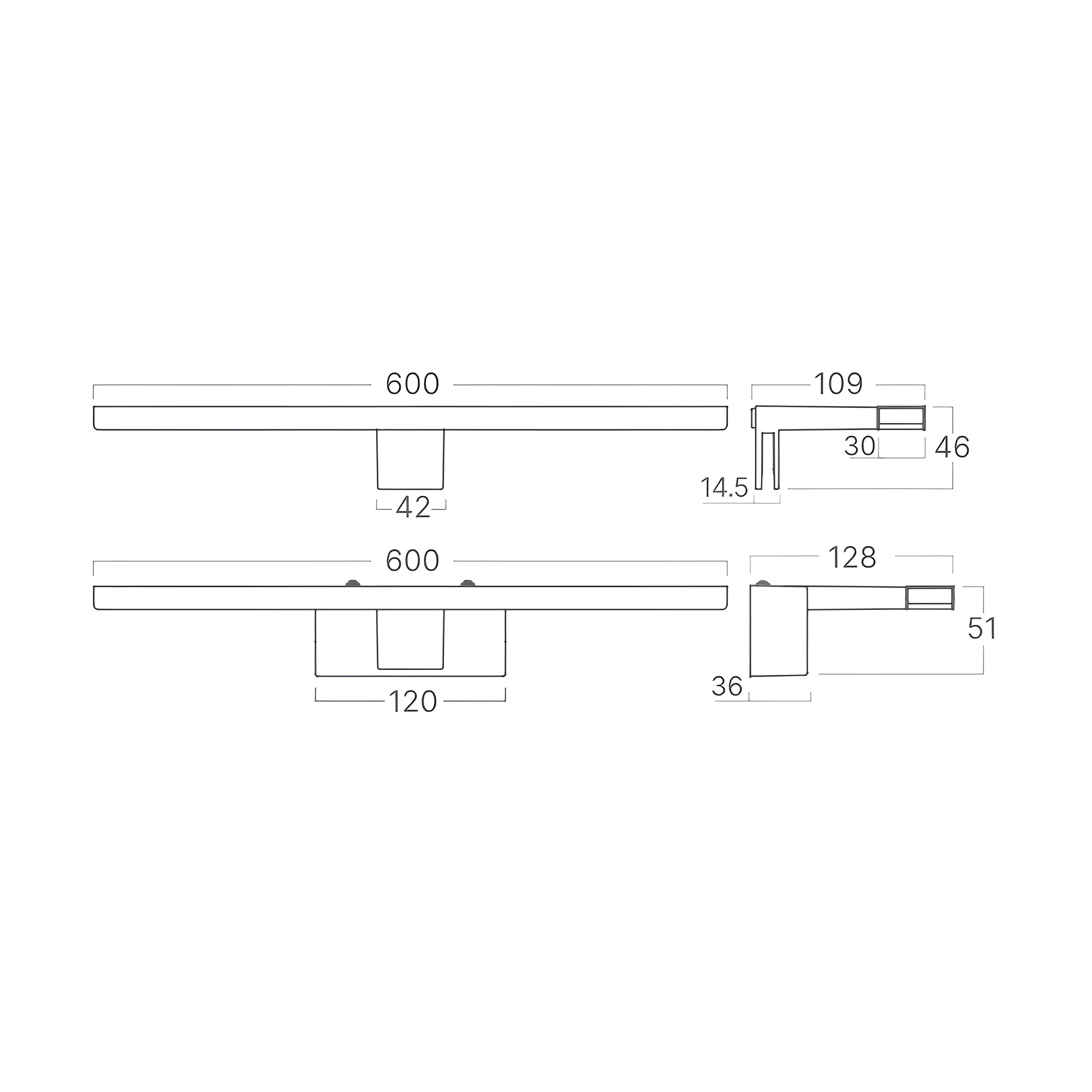 Braytron LED Wandleuchte 12W, 1160 Lumen, Warmweiß, Neutralweiß, Kaltweiß 3IN1, IP44, Wandlampe für Innen und Außen, Aluminium-PC (Schwarz) – Ansicht 10