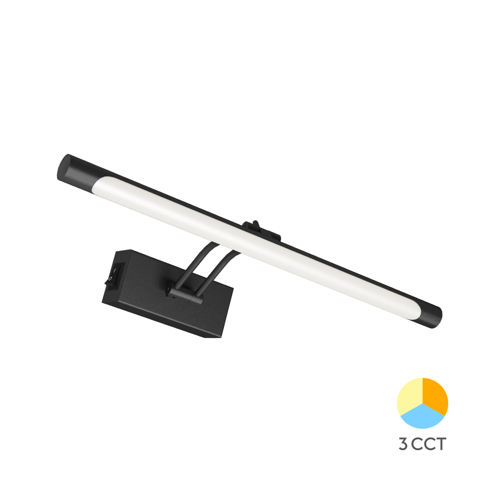 Braytron LED Spiegelleuchte Bad 40cm 8W – 3CCT Spiegel Lampe & Bilderleuchte – 700 Lumen Wandbeleuchtung für Bad, Gemälde & Bilder – Moderne Wandleuchte IP20 – Schwarz/Chrom/Gold (schwarz) kaufen – BN12-00881 | lumdo.de