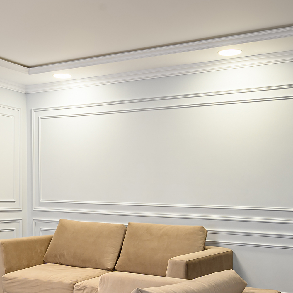 Braytron LED Einbaustrahler 5er Set – 230V, Ø68mm Lochmaß, ultraflach 26mm, 3W, Kaltweiß 6500K, Einbau Spots, Deckenstrahler rund mit integriertem Trafo, IP40 für Innenräume – Ansicht 2