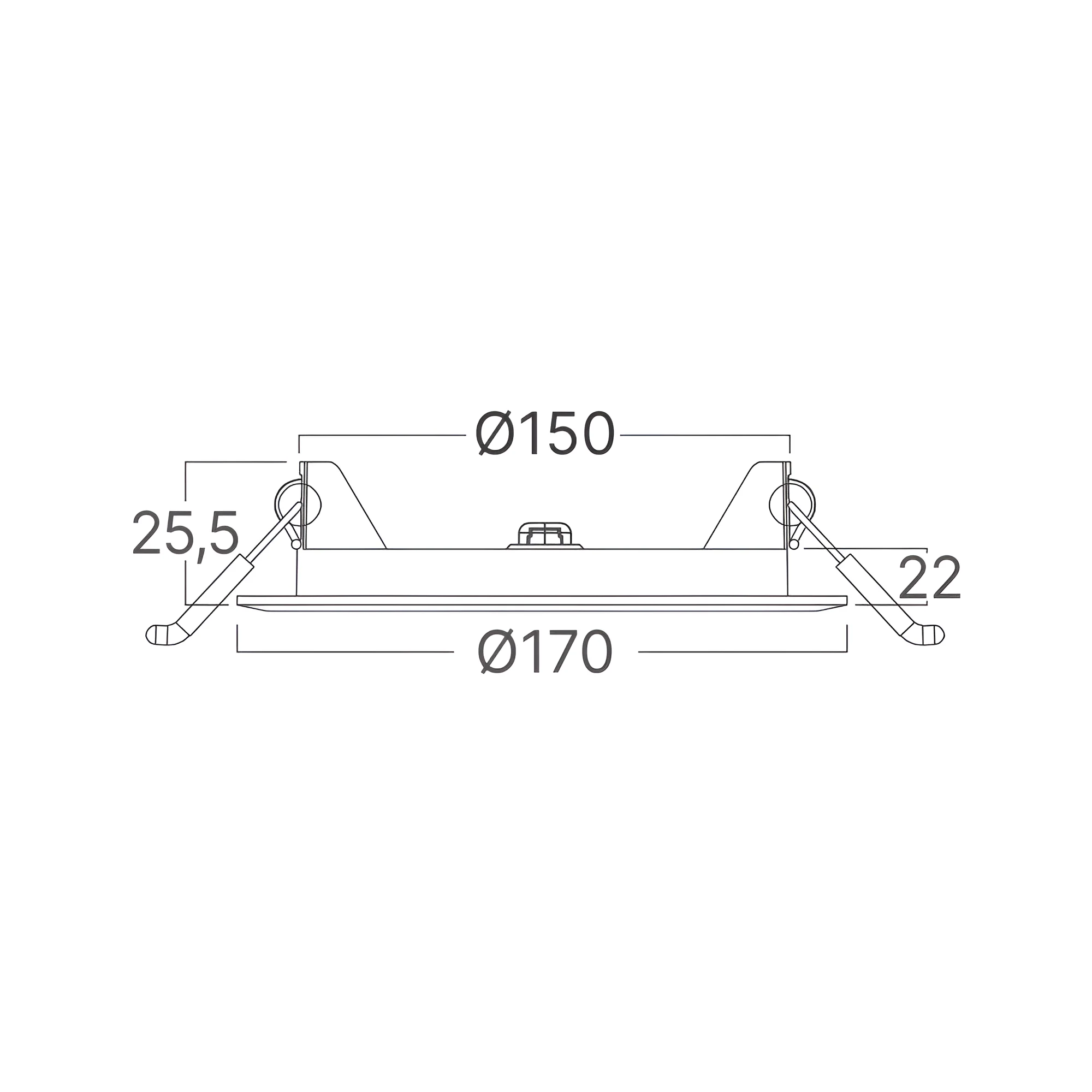 Braytron LED Deckenleuchte 12W 230V Anschluss Warmweiß 3000K, 1120 Lumen, IP40 Deckenlampe für Wohnzimmer, Küche, Flur (Weiß) – Ansicht 7