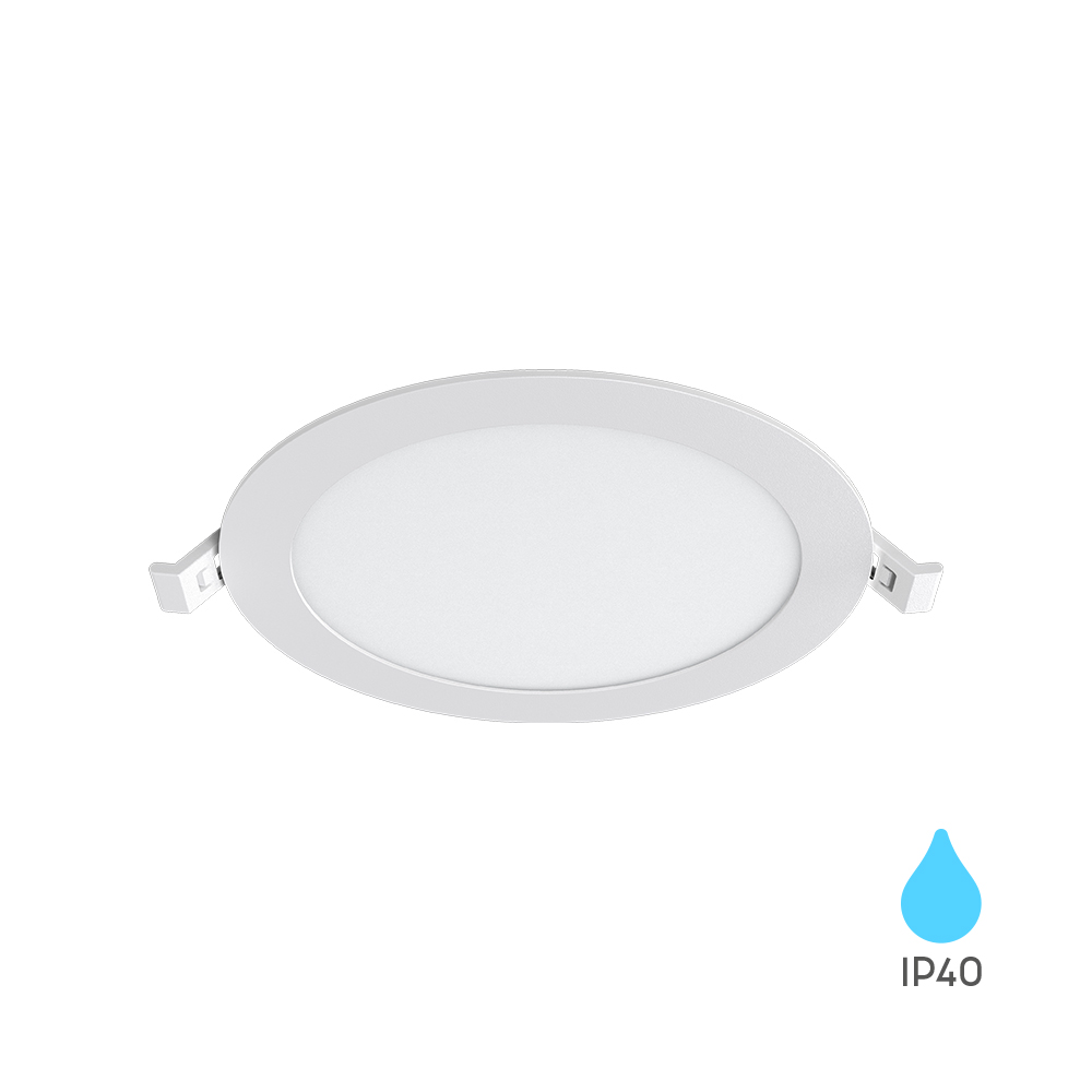 Braytron LED Deckenleuchte 15W 230V Anschluss Warmweiß 3000K, 1440 Lumen, IP40 Deckenlampe für Wohnzimmer, Küche, Flur (Weiß) – BP01-61500