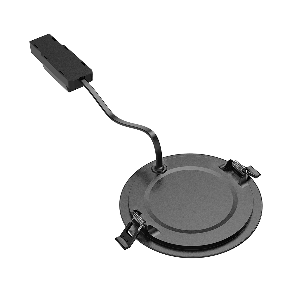 Braytron Ultraslim schwarz LED Einbaupanel Spot 12W Ø170mm Rund Dimmbar 3 Lichtfarben 3000K 4000K 6500K 1120lm 230V Deckenleuchte Einbaustrahler Flach 26mm Einbautiefe Panellampe für Wohnzimmer Büro – Ansicht 5