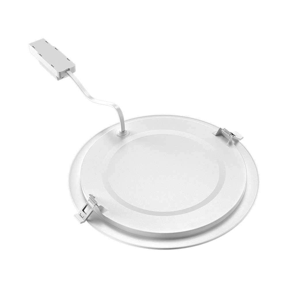 Braytron Ultraslim LED Einbaupanel Spot 18W Ø229 mm Rund Dimmbar 3 Lichtfarben CCT 3000K 4000K 6500K 1800lm 230V Deckenleuchte Einbaustrahler Flach 26mm Einbautiefe Weiß Panellampe für Wohnzimmer Büro – Ansicht 5