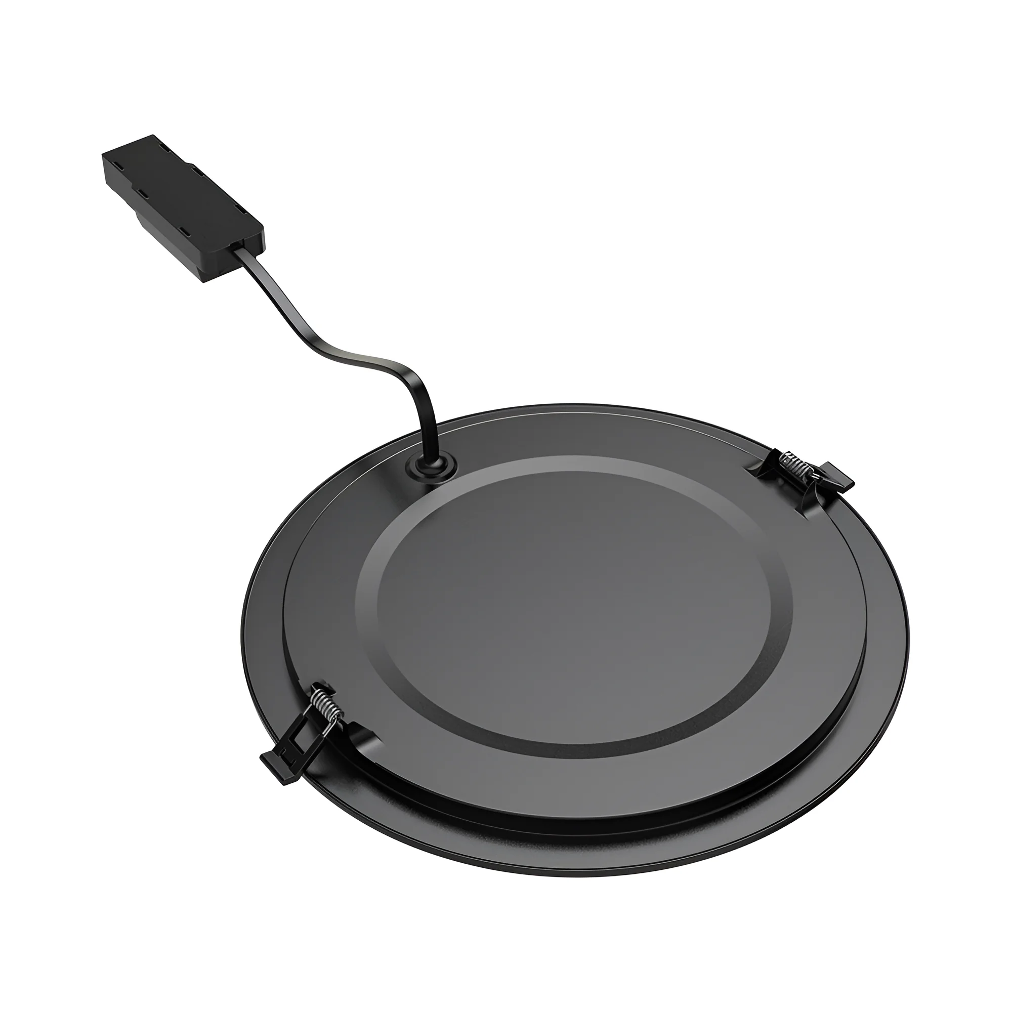 Braytron Ultraslim schwarz LED Einbaupanel Spot 18W Ø229 mm Rund Dimmbar 3 Lichtfarben CCT 3000K 4000K 6500K 1800lm 230V Deckenleuchte Einbaustrahler Flach 26mm Einbautiefe Panellampe für Wohnzimmer Büro – Ansicht 5