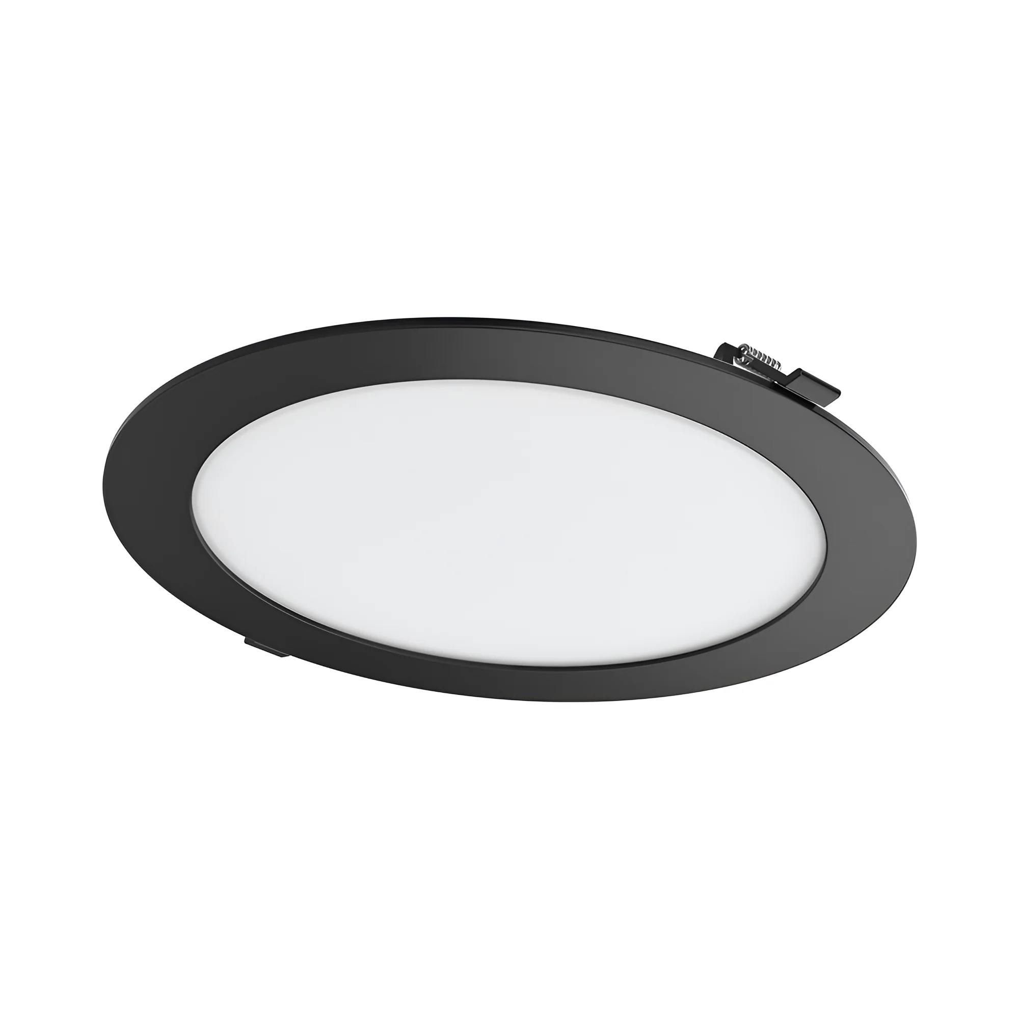 Braytron Ultraslim schwarz LED Einbaupanel Spot 18W Ø229 mm Rund Dimmbar 3 Lichtfarben CCT 3000K 4000K 6500K 1800lm 230V Deckenleuchte Einbaustrahler Flach 26mm Einbautiefe Panellampe für Wohnzimmer Büro – Ansicht 7