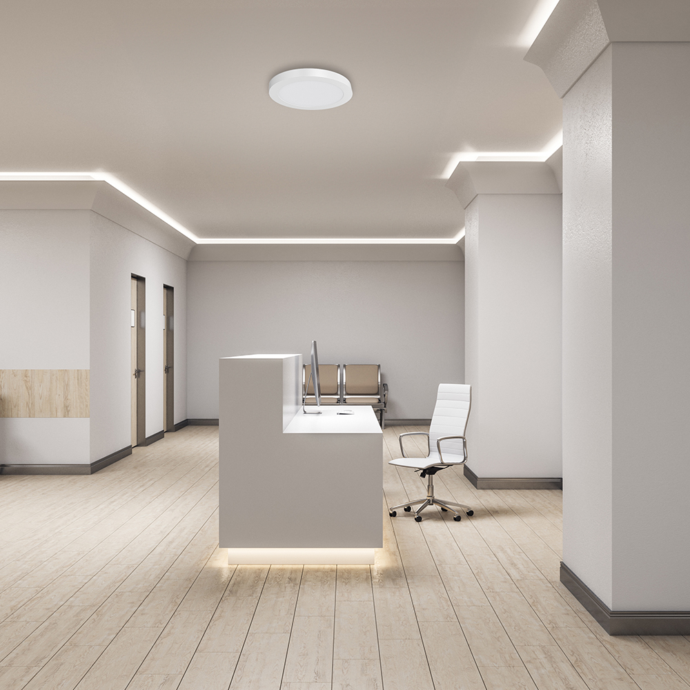 Braytron LED Deckenleuchte 12W 6500K Kaltweiß – Flache LED Deckenlampe, 1120lm, Moderne Deckenleuchte für Küche, Flur, Büro & Keller – Runde LED Deckenbeleuchtung, Nicht Dimmbar, IP40 – Ansicht 2