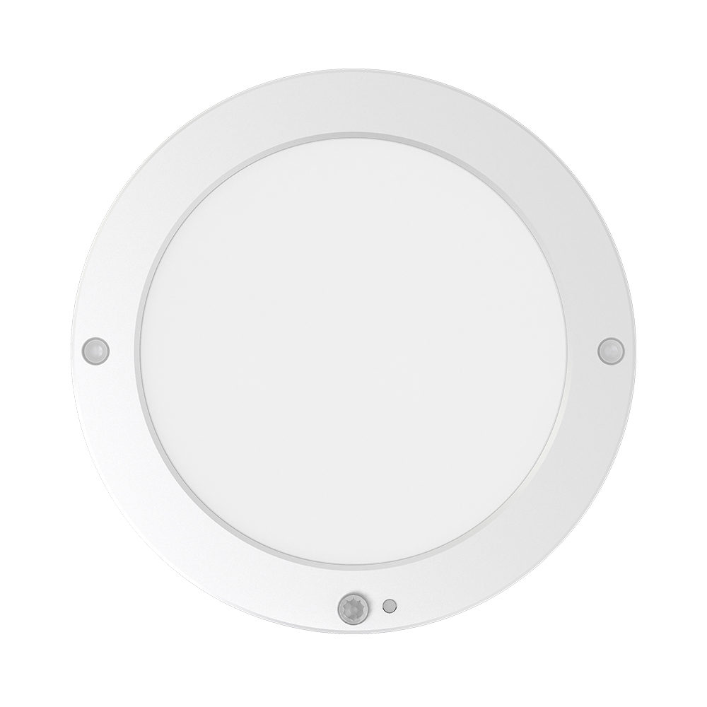 Braytron Deckenlampe LED Deckenleuchte mit Bewegungsmelder 18W moderne Deckenlicht 3000K/4000K/6500K schaltbar Lampe mit Bewegungsmelder Innen für Flur Treppe Küche weiß schwarz (Weiß) – Ansicht 3