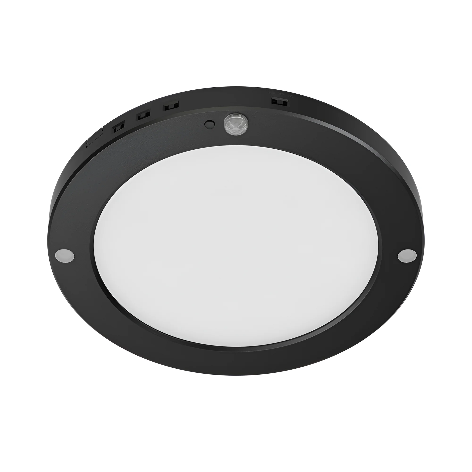 Braytron Deckenlampe LED Deckenleuchte mit Bewegungsmelder 20W moderne Deckenlicht 3000K/4000K/6500K schaltbar Lampe mit Bewegungsmelder Innen für Flur Treppe Küche weiß schwarz (Schwarz) – Ansicht 4