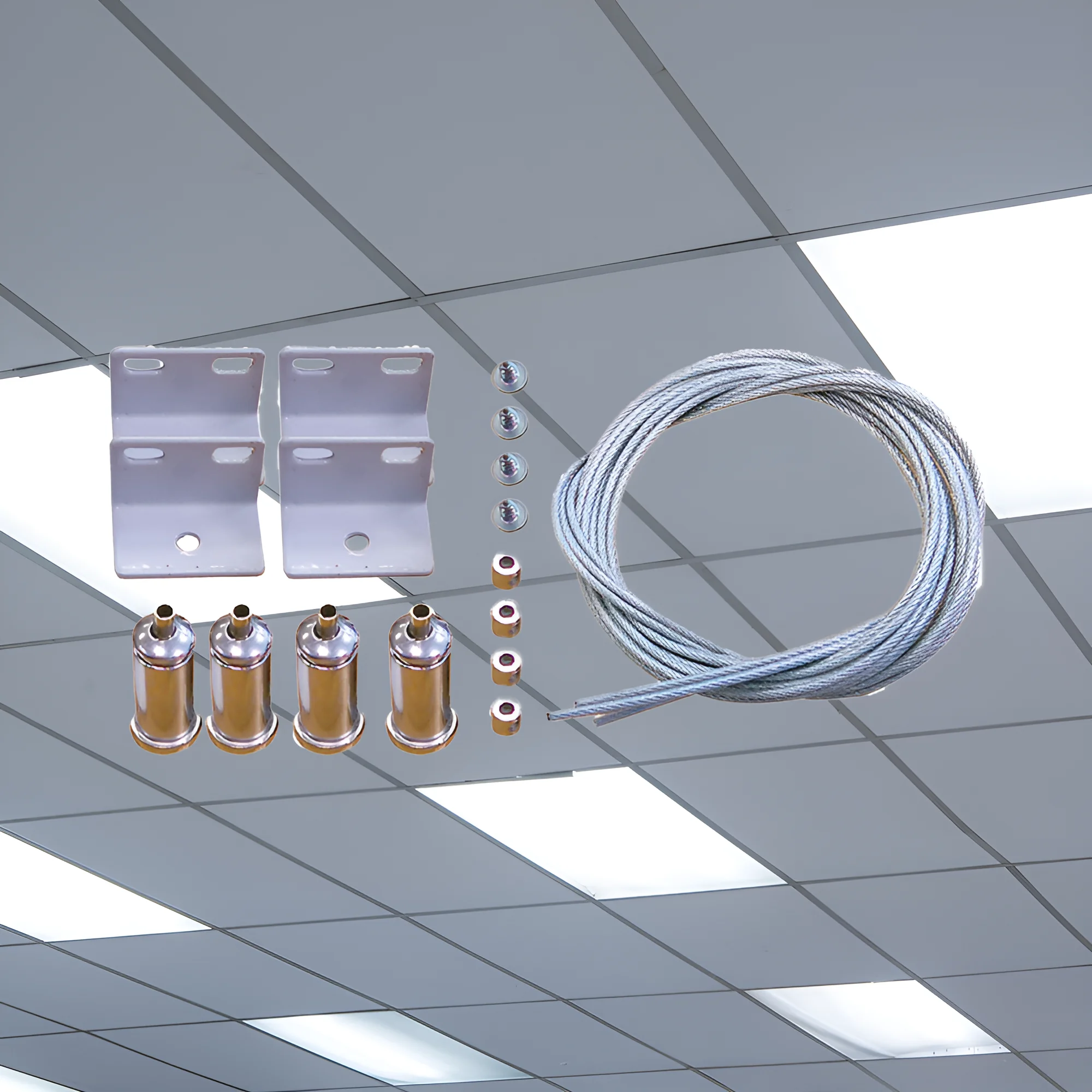 Braytron LED Deckenleuchte, IP20 Deckenlampe für Wohnzimmer, Küche, Flur (Silber) – Ansicht 2