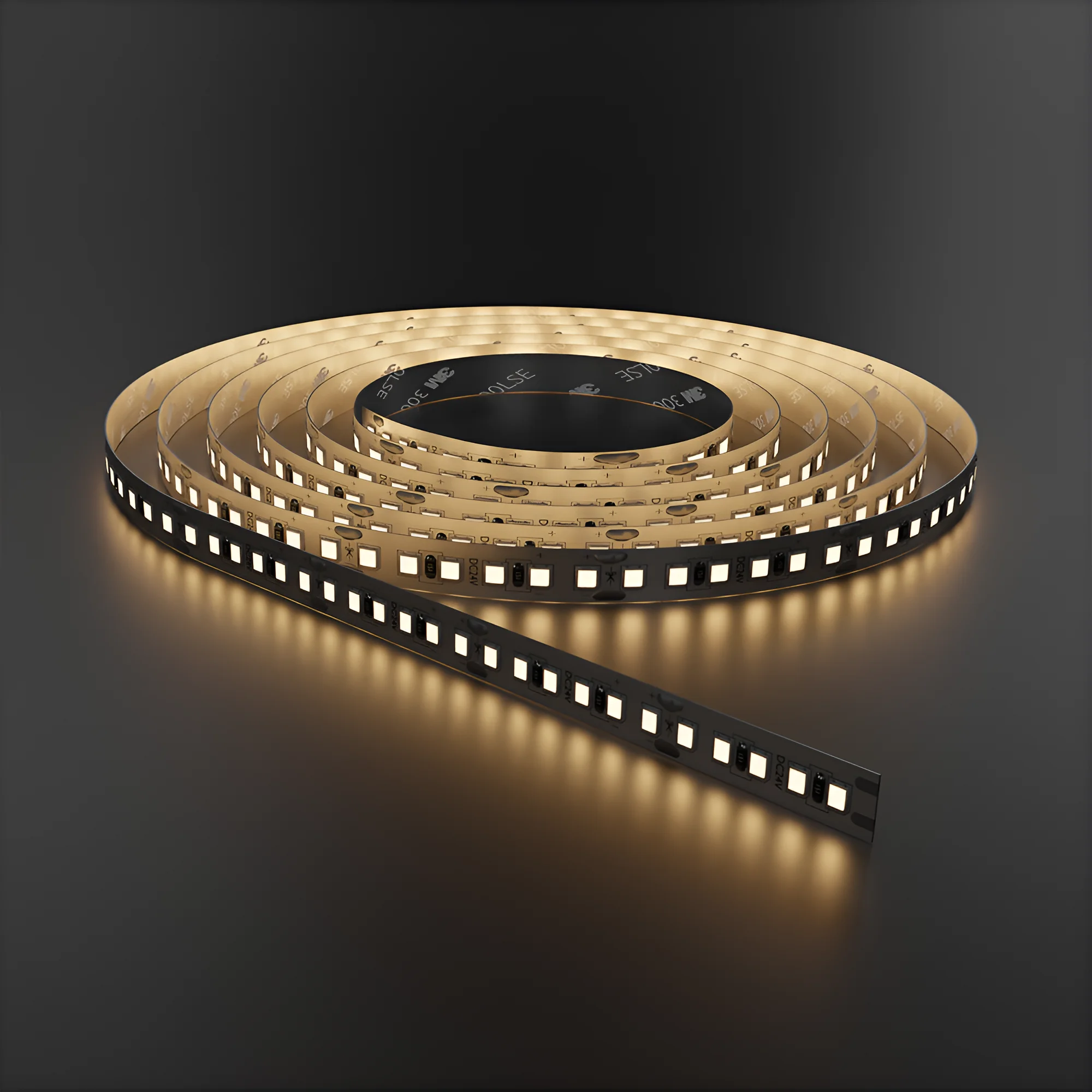 Braytron LED Streifen 10 Meter Rolle 24V –Extrem Hell 20W/m –240 LED/m –2600lm/m –CRI80 –26.000 Lumen – selbstklebend 3M – LED Strip Band IP20 – 3000K Warmweiß – Ansicht 2