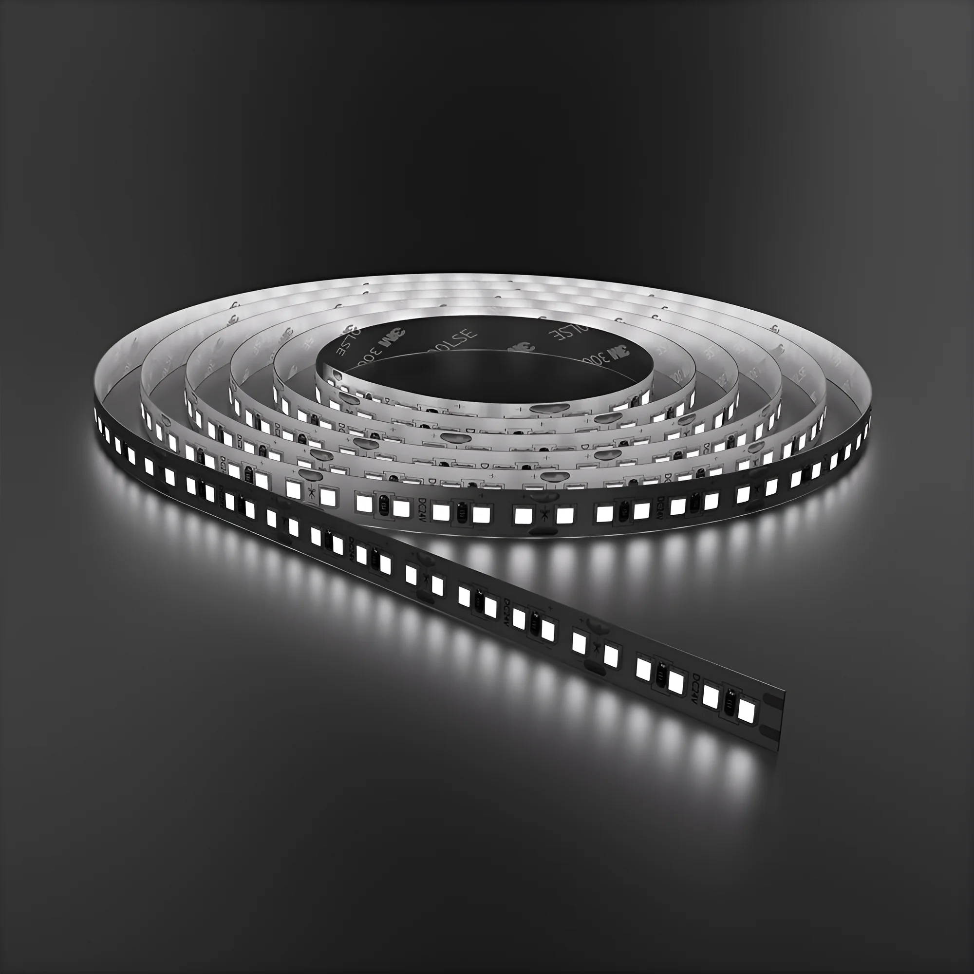 Braytron LED Streifen 5m 24V –Extrem Hell 20W/m –240 LED/m –2600lm/m –CRI80 –13.000 Lumen – selbstklebend 3M – LED Strip Band IP20 – 3000K / 4000K / 6500K (5 Jahre Garantie) (Kaltweiß 6.500K) – Ansicht 2
