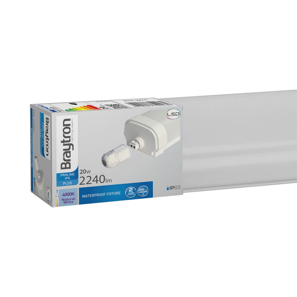 Braytron LED Strahler Außen 40W, 4500 Lumen, Neutralweiß 4000K, IP65 wasserdicht, Fluter Flutlicht Außenstrahler (Weiß) – Ansicht 8