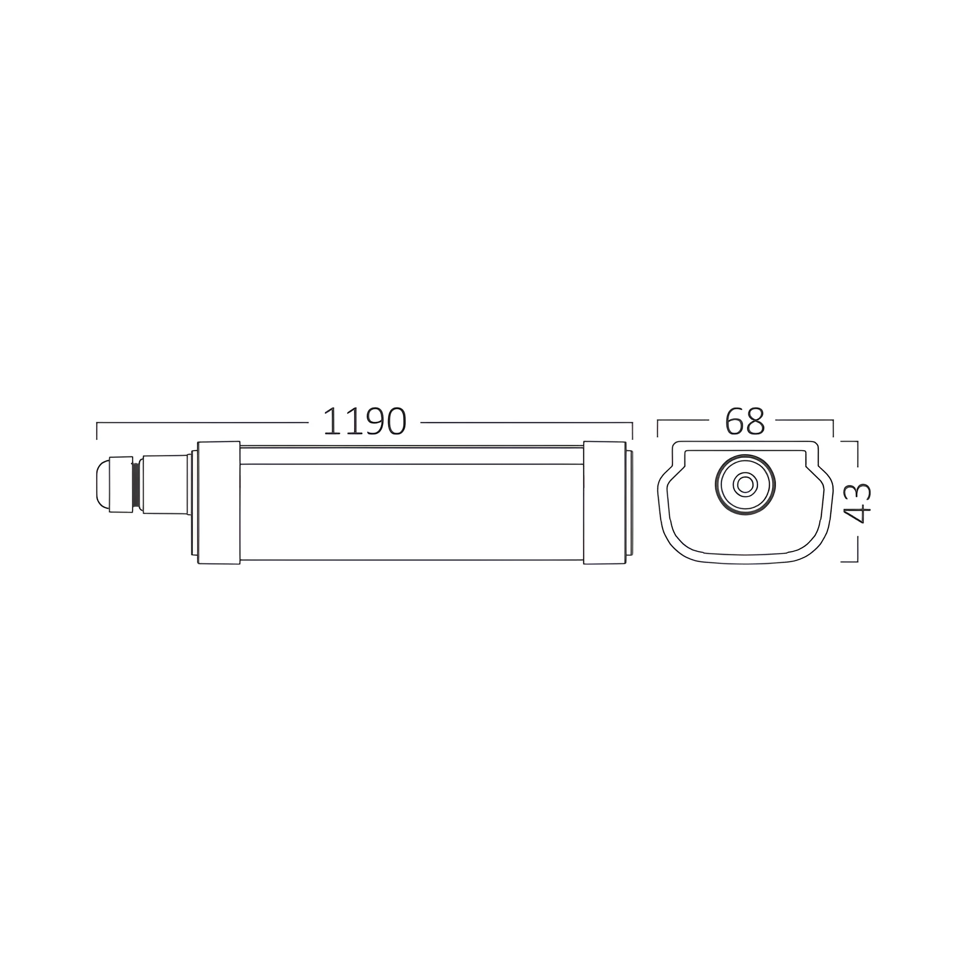 Braytron LED Strahler Außen 40W, 4500 Lumen, Kaltweiß 6500K, IP65 wasserdicht, Fluter Flutlicht Außenstrahler (Weiß) – Ansicht 9