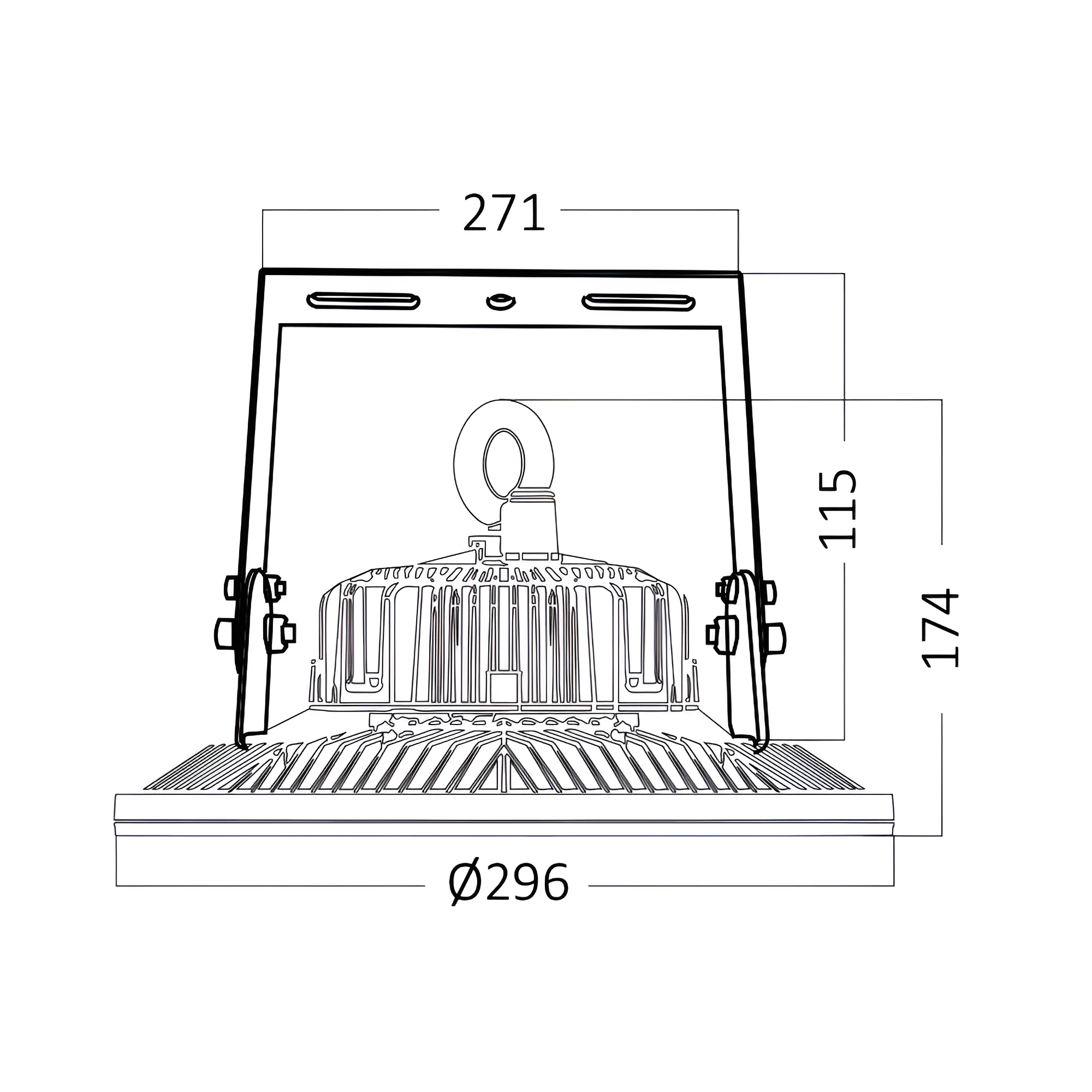Braytron LED Strahler Außen 150W, 19500 Lumen, Neutralweiß 4000K, IP65 wasserdicht, Fluter Flutlicht Außenstrahler (Grau) – Ansicht 5