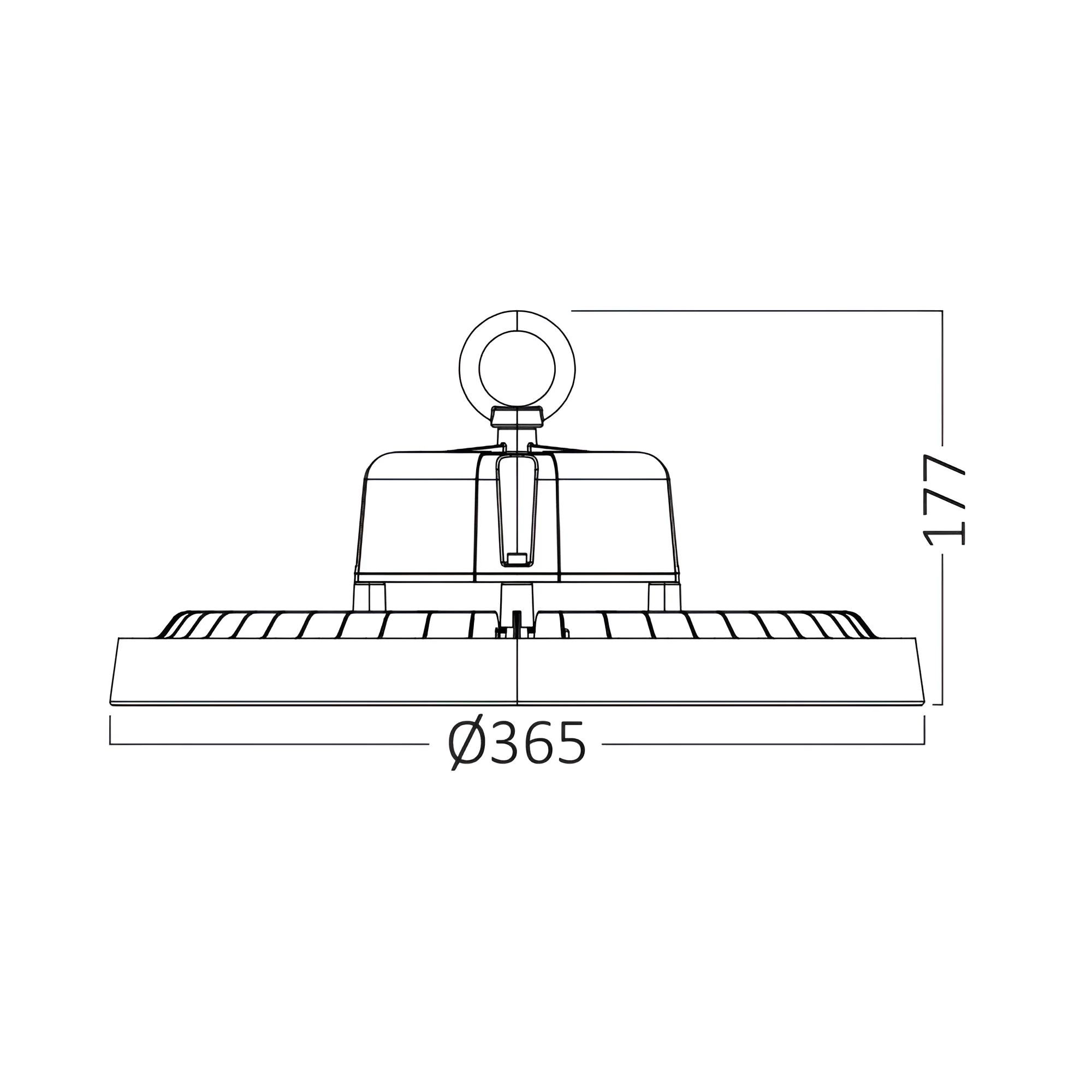 Braytron LED Hallenstrahler Highbay UFO 100W–200W – 13000–34000lm – IP65 wasserdicht – 3CCT Farbwahl (3.000K -6.500K) – LED Industriebeleuchtung für Lagerhalle, Werkstatt, Garage, Hibay (200, Watt) – Ansicht 7