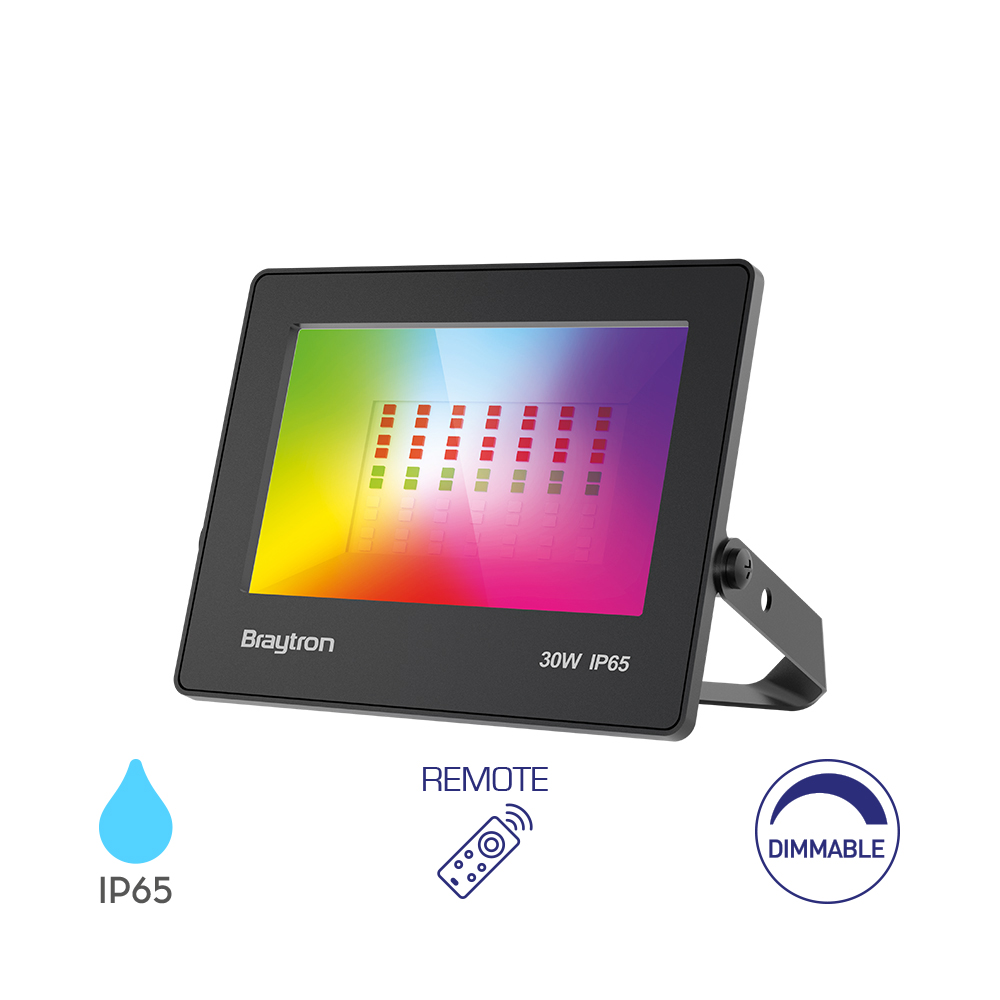 LED REFLEKTOR 30W CRNI RGB IP65