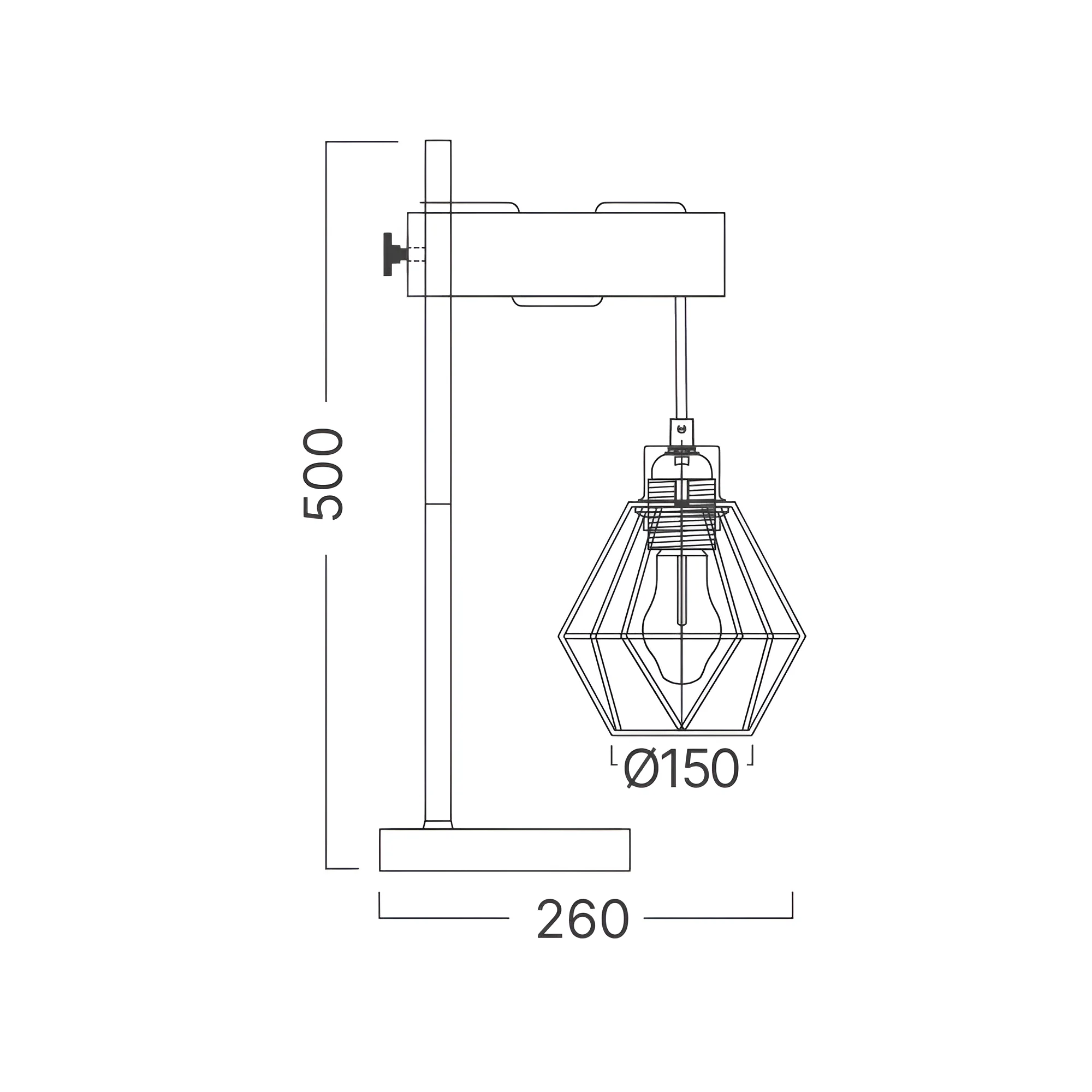 Braytron LED Wandleuchte Max 1x23W, IP20, Wandlampe für Innen und Außen, Metal+Wooden (Black+Wooden) – Ansicht 4
