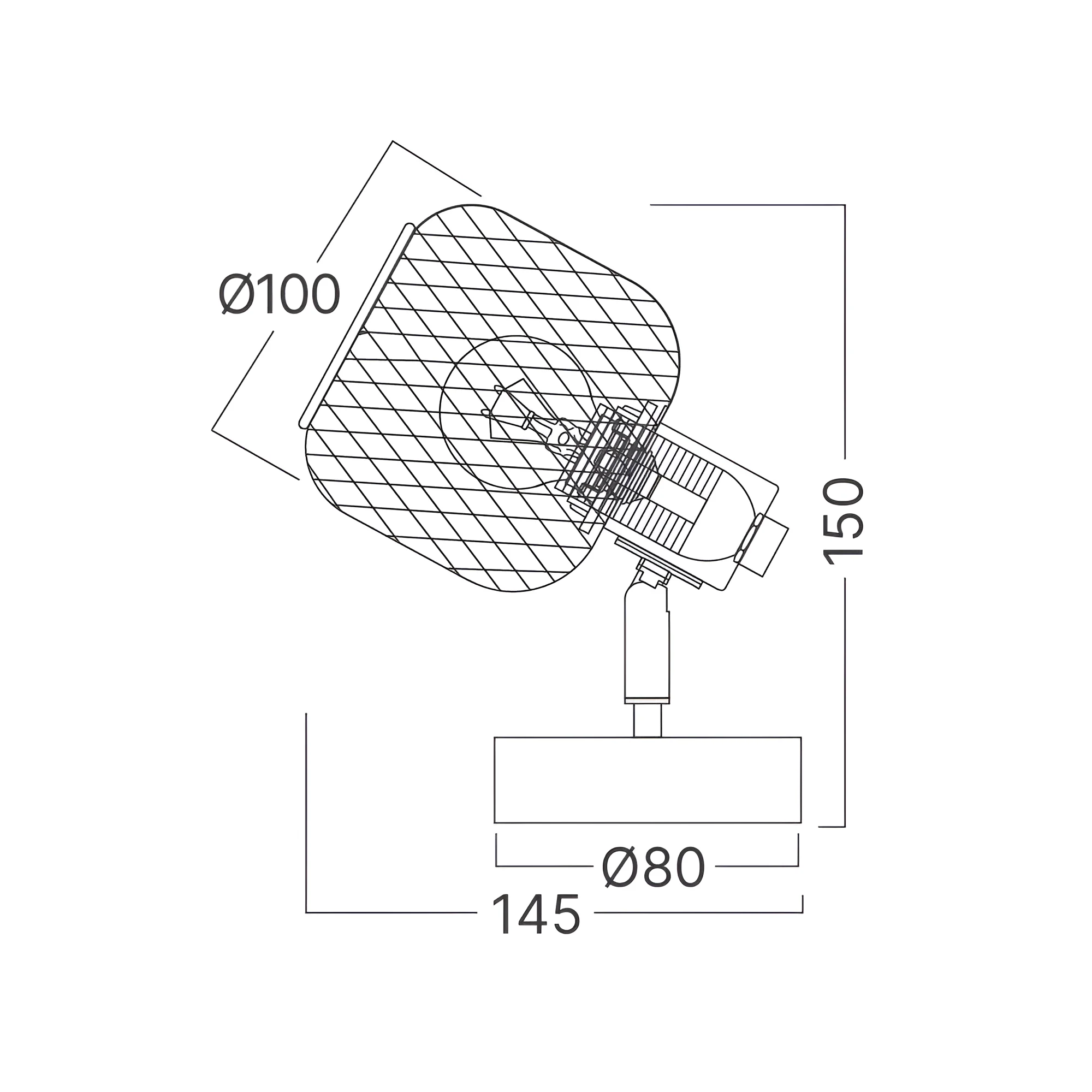 Braytron LED Wandleuchte Max.1x23W, IP20, Wandlampe für Innen und Außen, Metal (Wooden-Black) – Ansicht 4