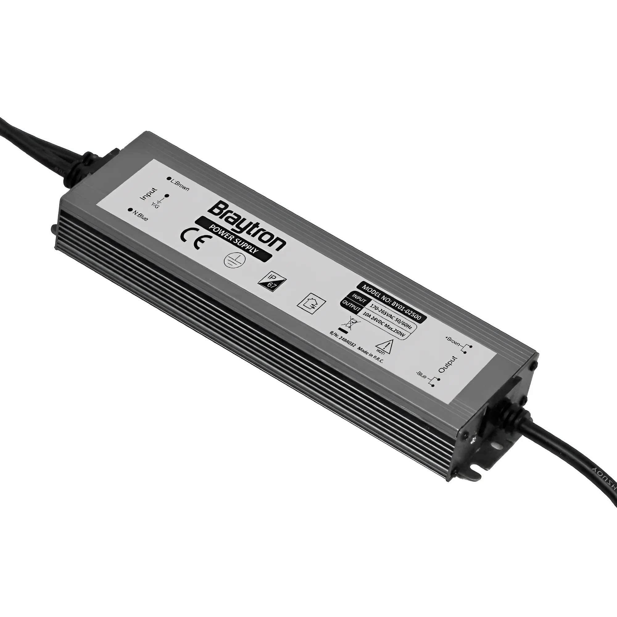 BRY-250W-24VDC-IP67-LED POWER SUPPLY – BY01-02500
