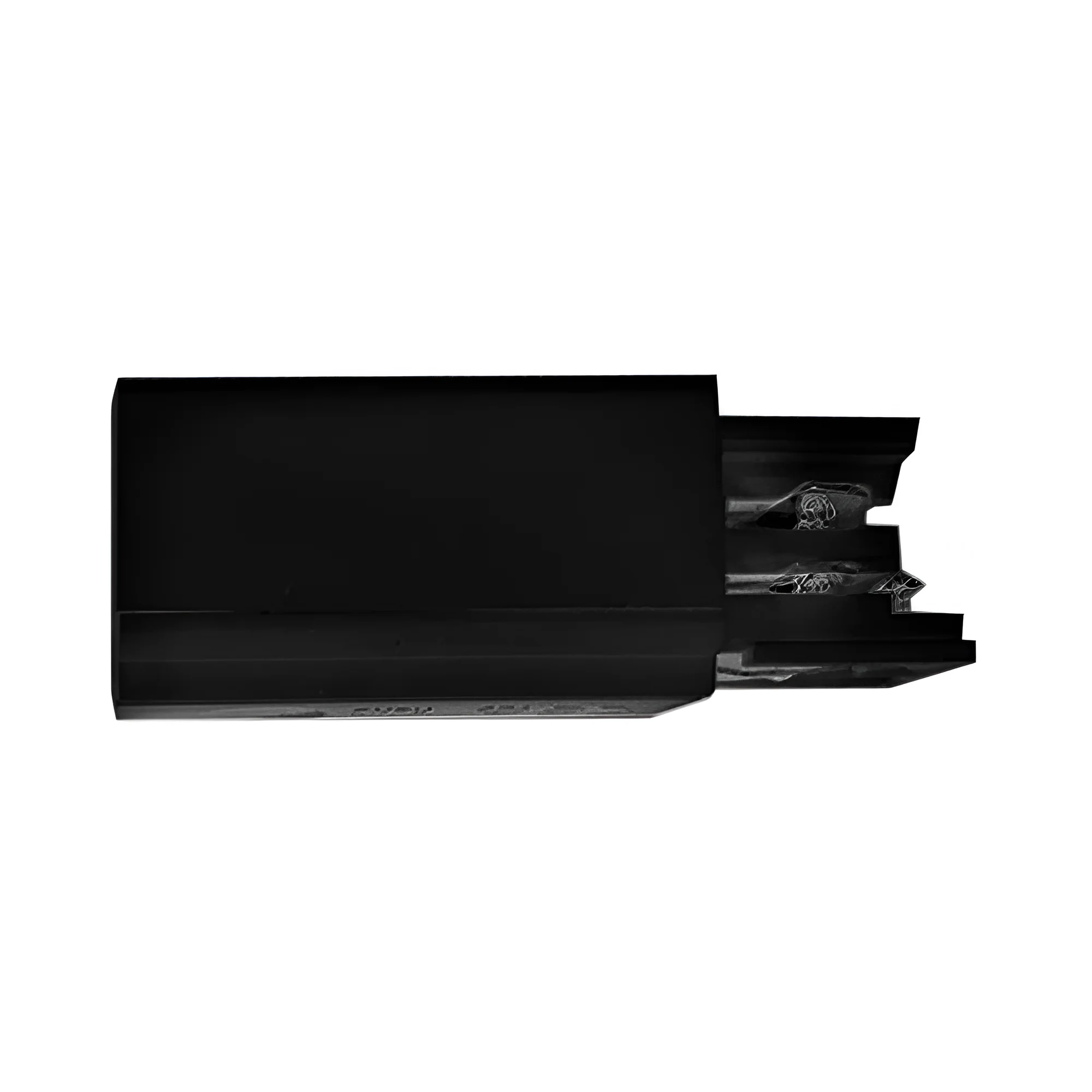 Braytron Verbinder, Einspeiseadapter für 3-Phasen Hochvolt Schienensystem – 4-Leiter Stromschienen Connector 230V für LED –L-Form-, Einspeiseadapter, Endkappe (Schwarz Einspeiseadapter) – Ansicht 2