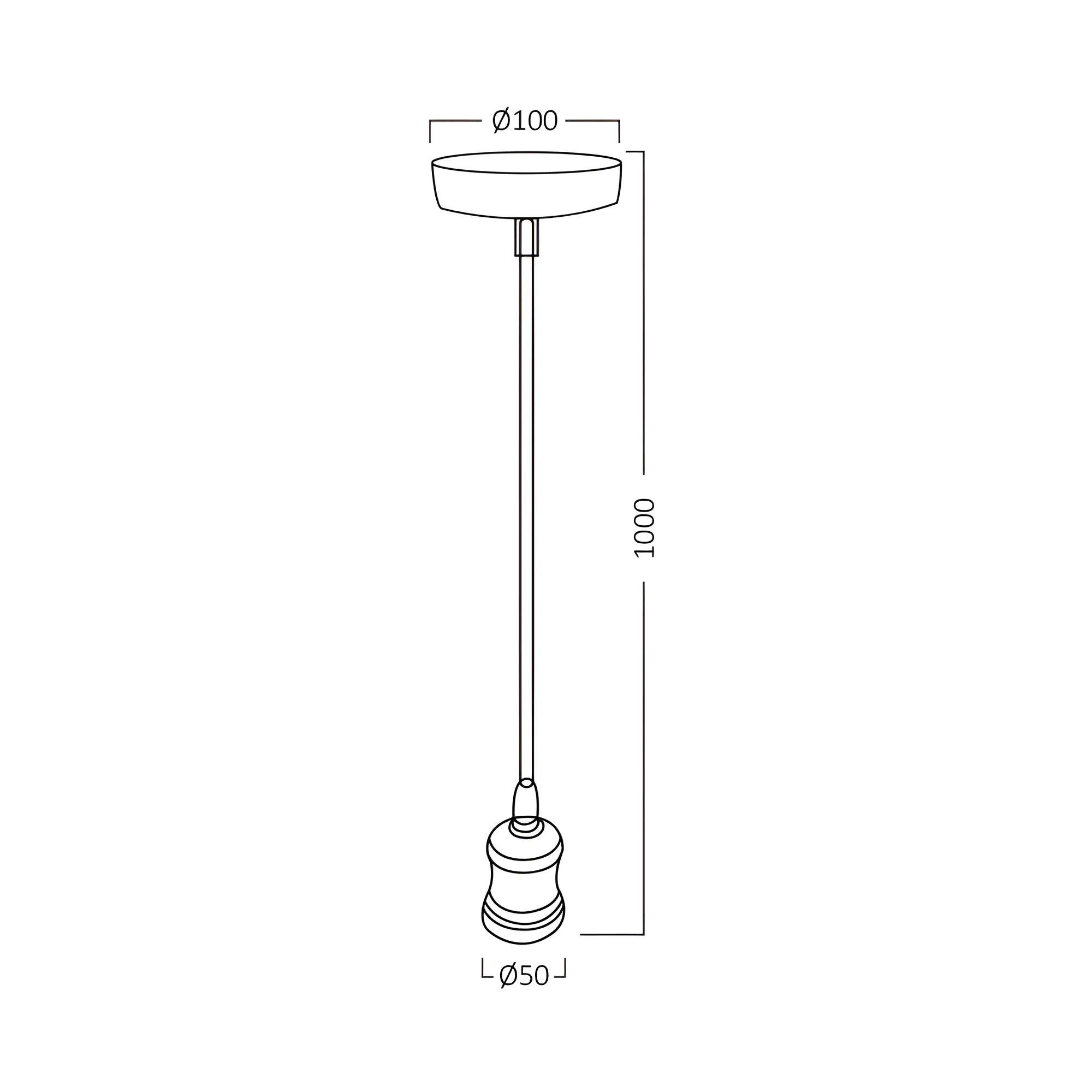 Braytron BRY-PENDA-E27-1MT-CPR-PENDANT KIT – Energiesparend Hochwertig – Ansicht 4