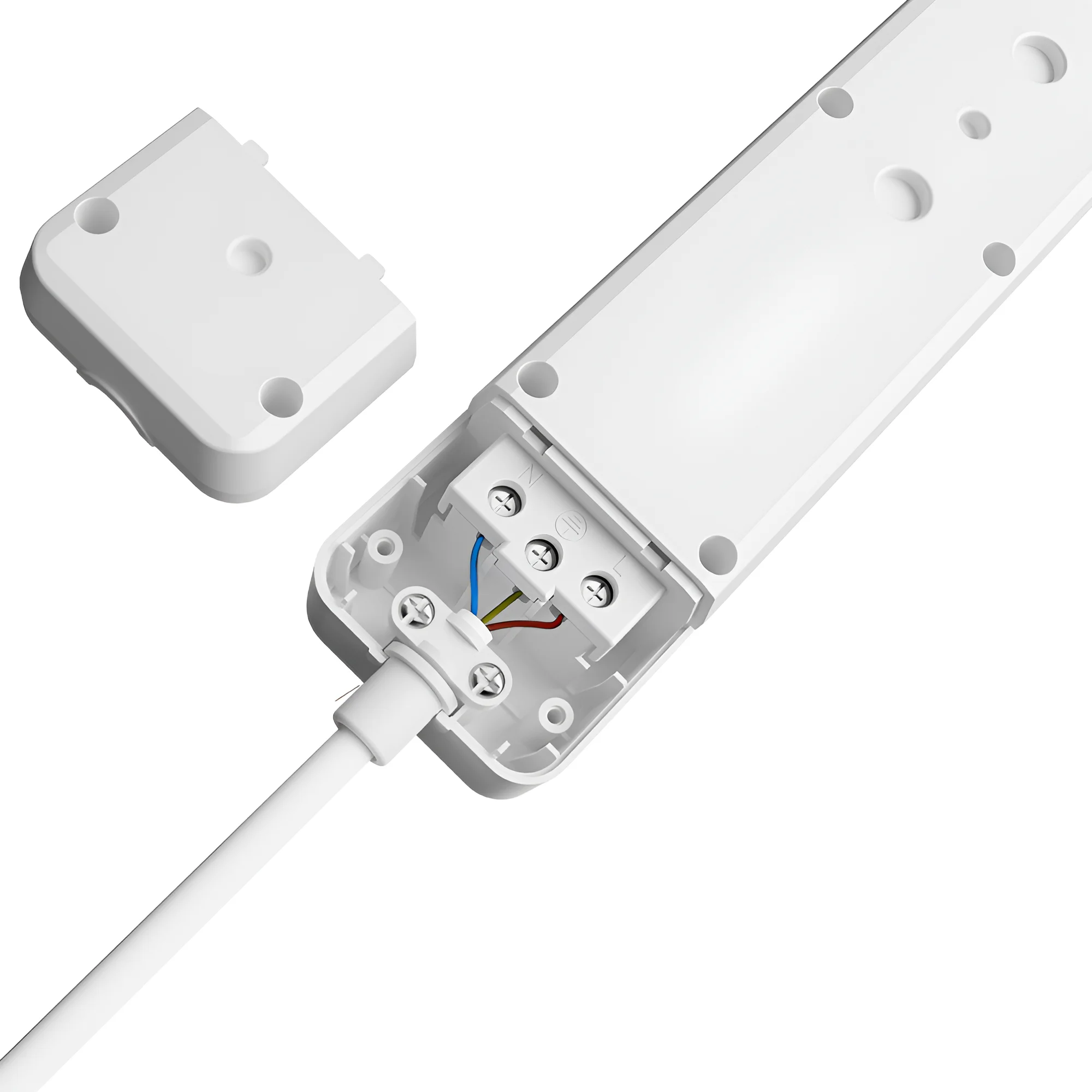 Braytron Mehrfachsteckdose 3-Fach mit 1,5 m Kabel, ohne Schalter, 3680W, Kindersicherung, Steckdosenleiste mit Clip-System – Ansicht 4