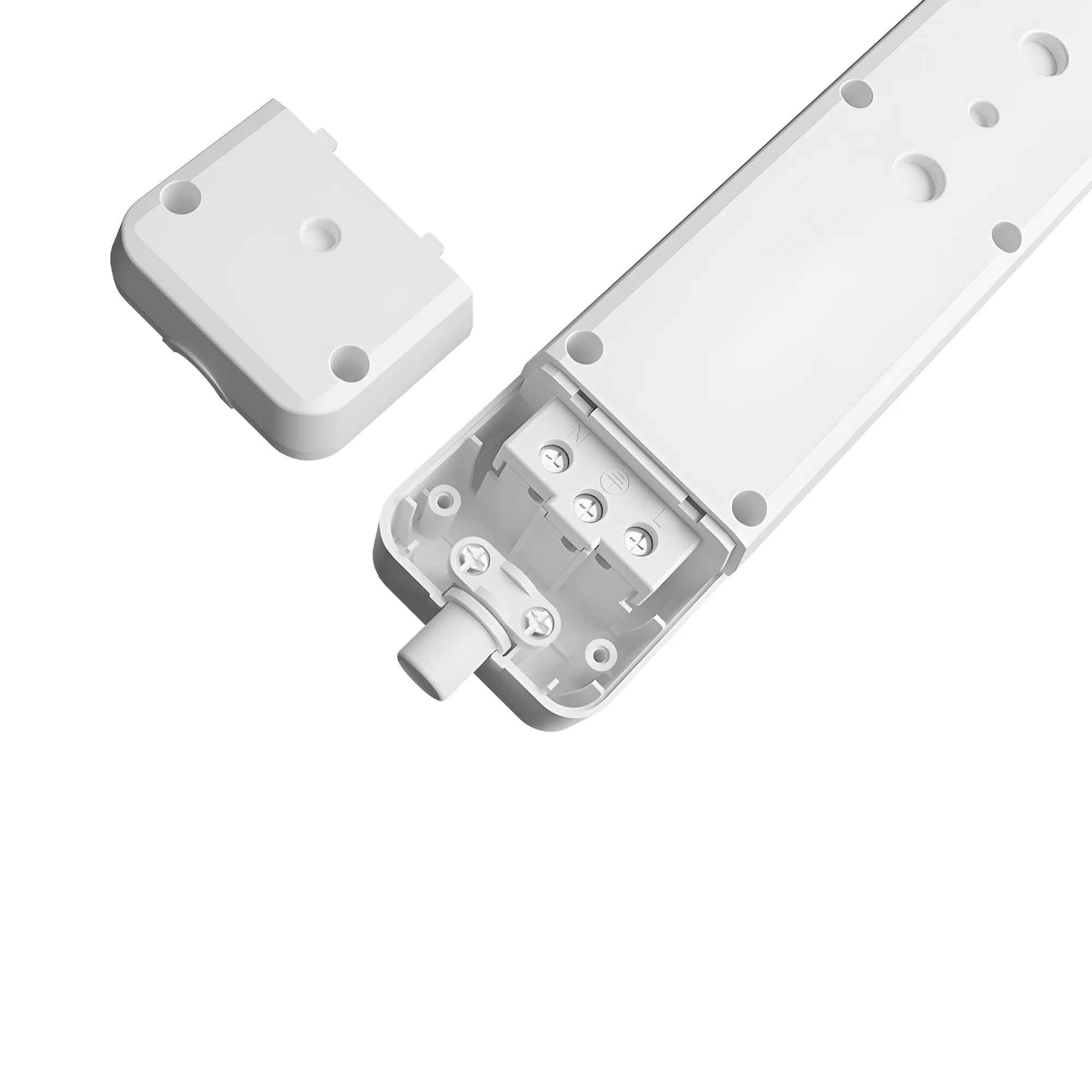 Braytron Mehrfachsteckdose 6-Fach mit 1,5 m Kabel und beleuchtetem EIN-/Ausschalter, 3680W, Kindersicherung, Steckdosenleiste mit Clip-System – Ansicht 4