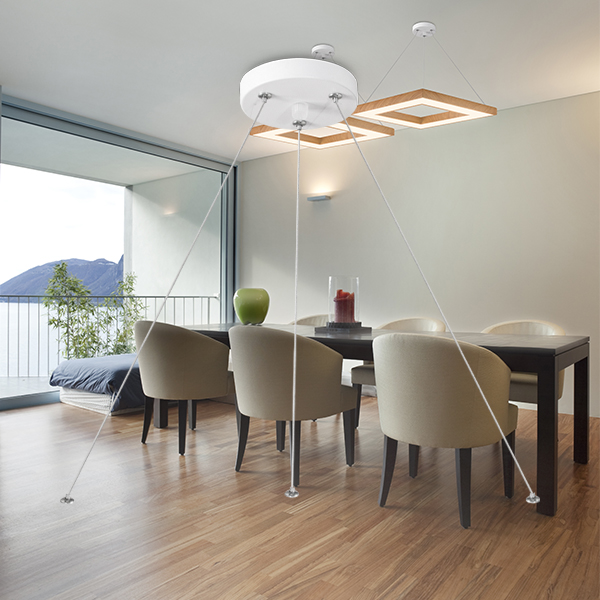 Braytron LED Panel Pendelleuchten-Set Blade Abhängung – Energiesparend Hochwertig – Ansicht 2